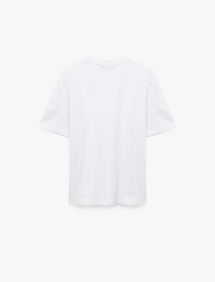  Regular Fit Bisiklet Yaka Pamuklu Basic Kısa Kollu Tişört