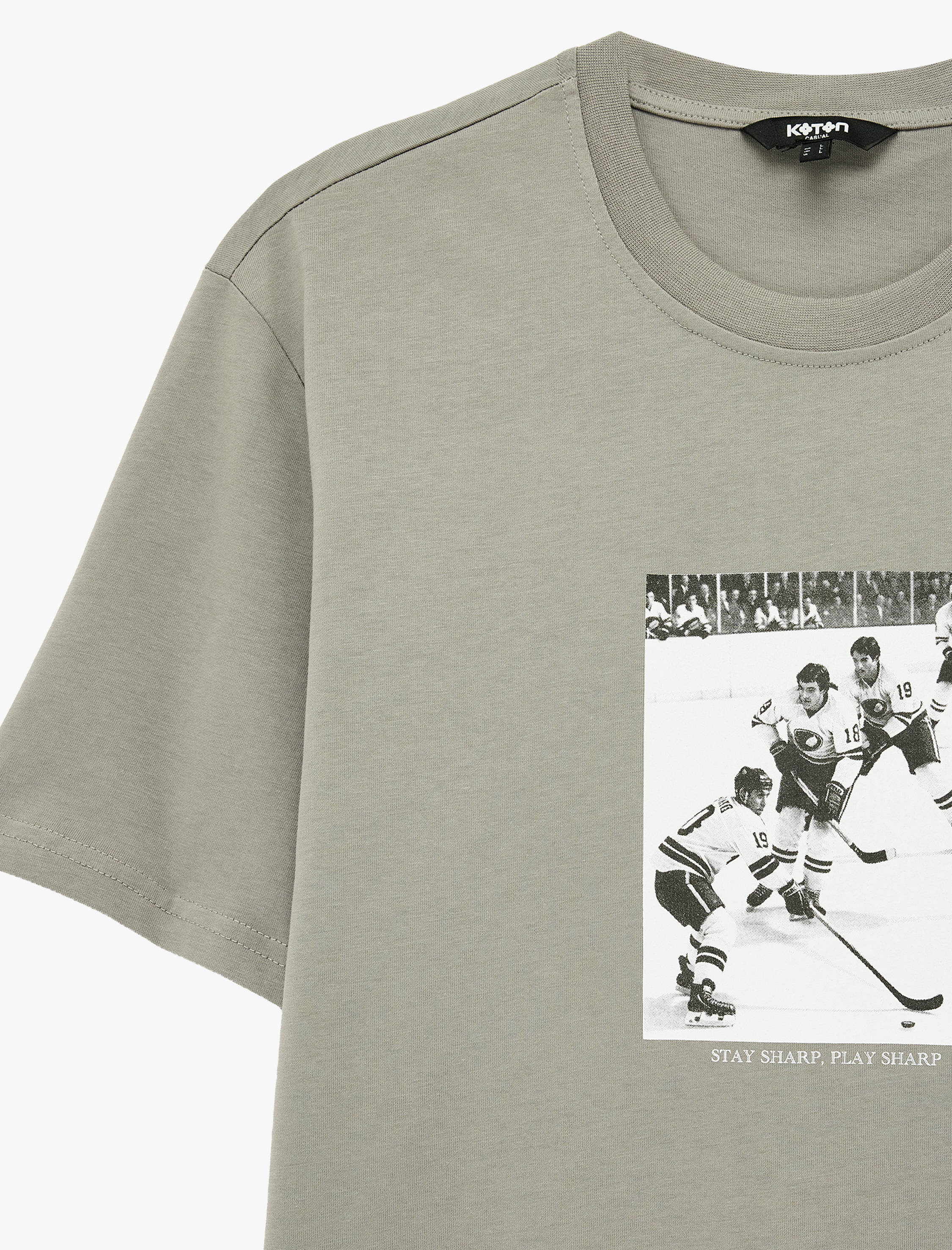   Regular Fit Kısa Kollu Bisiklet Yaka Pamuklu Baskılı Tişört