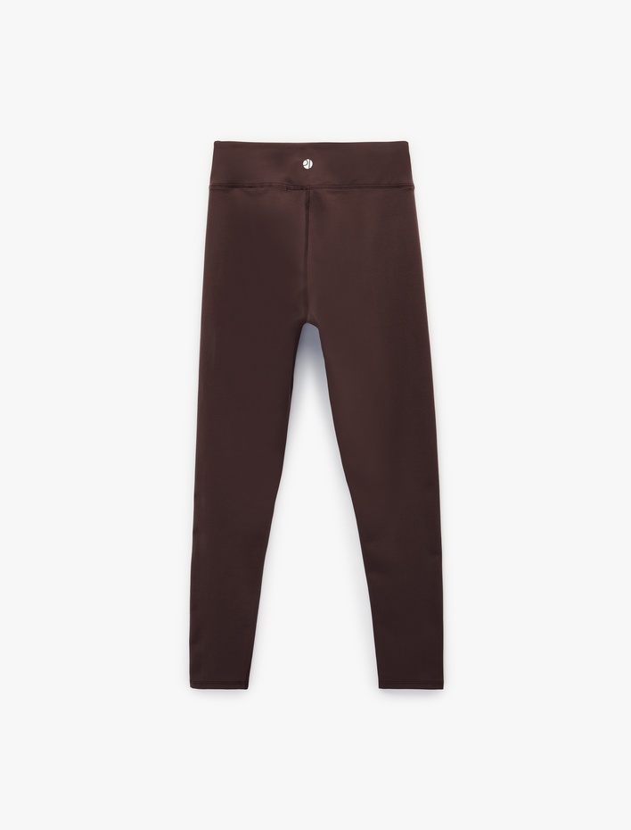  Yüksek Bel Dikiş Detaylı Slim Fit Spor Tayt