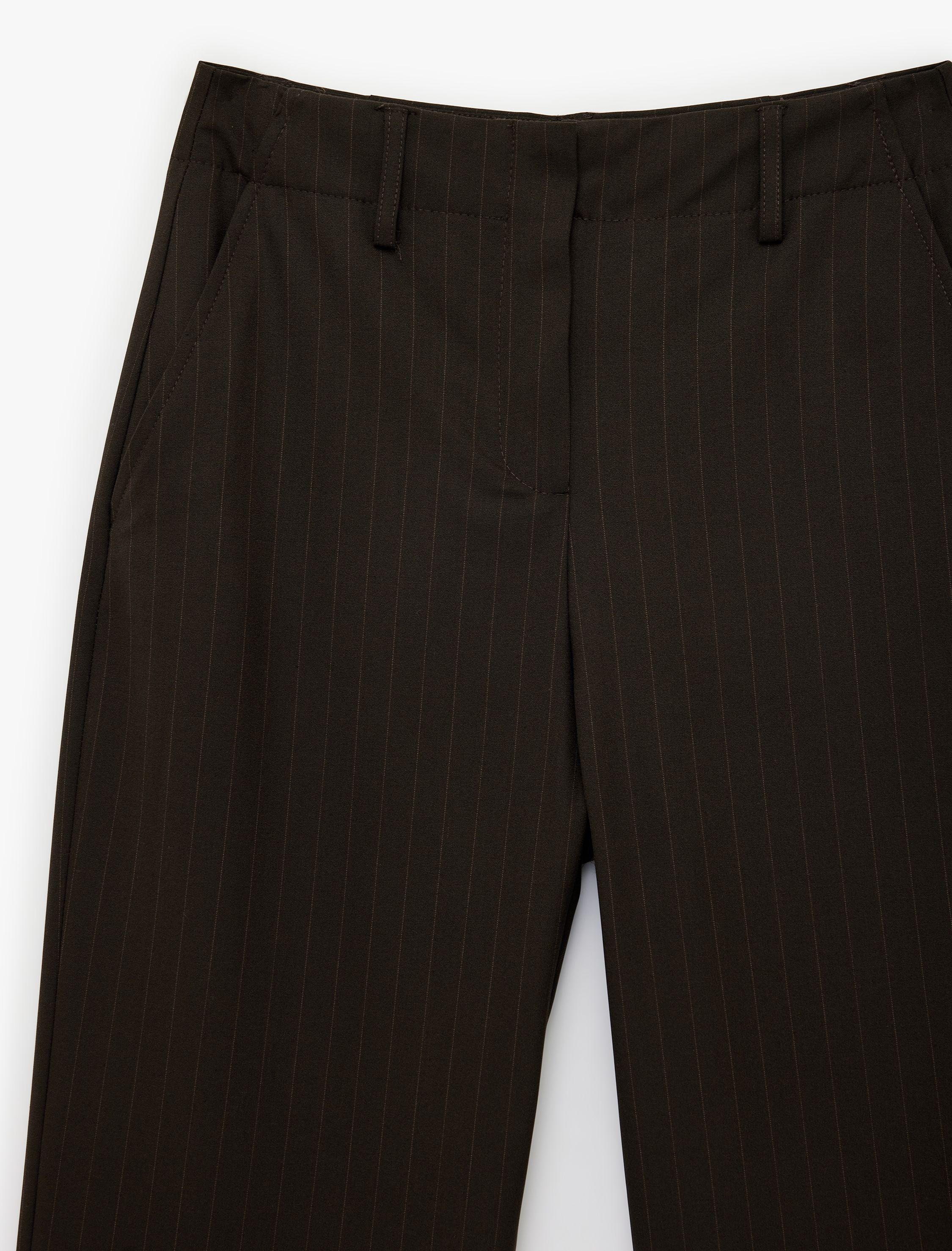   Viskon Karışımlı Yüksek Bel Cepli Geniş Paça Pantolon