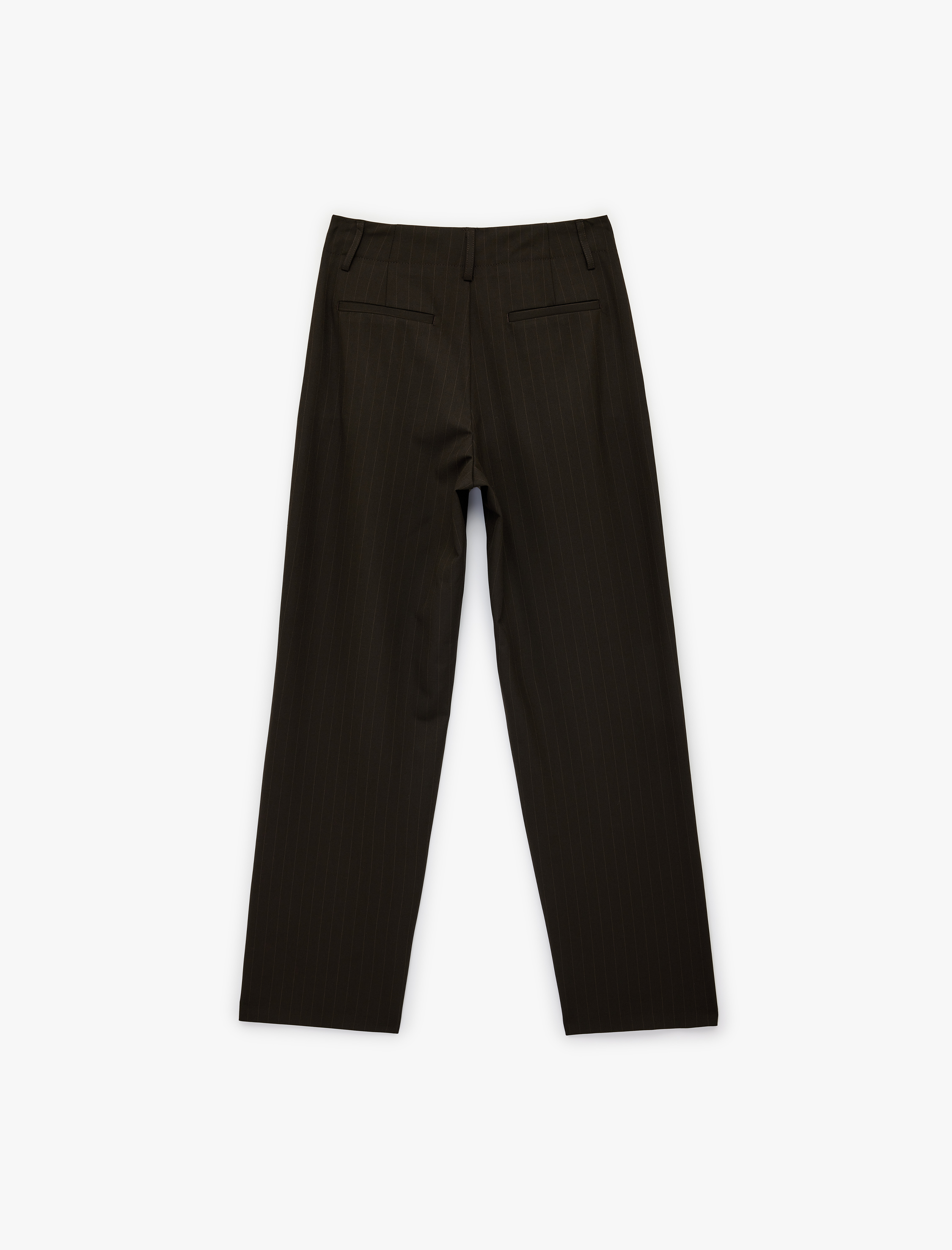   Viskon Karışımlı Yüksek Bel Cepli Geniş Paça Pantolon