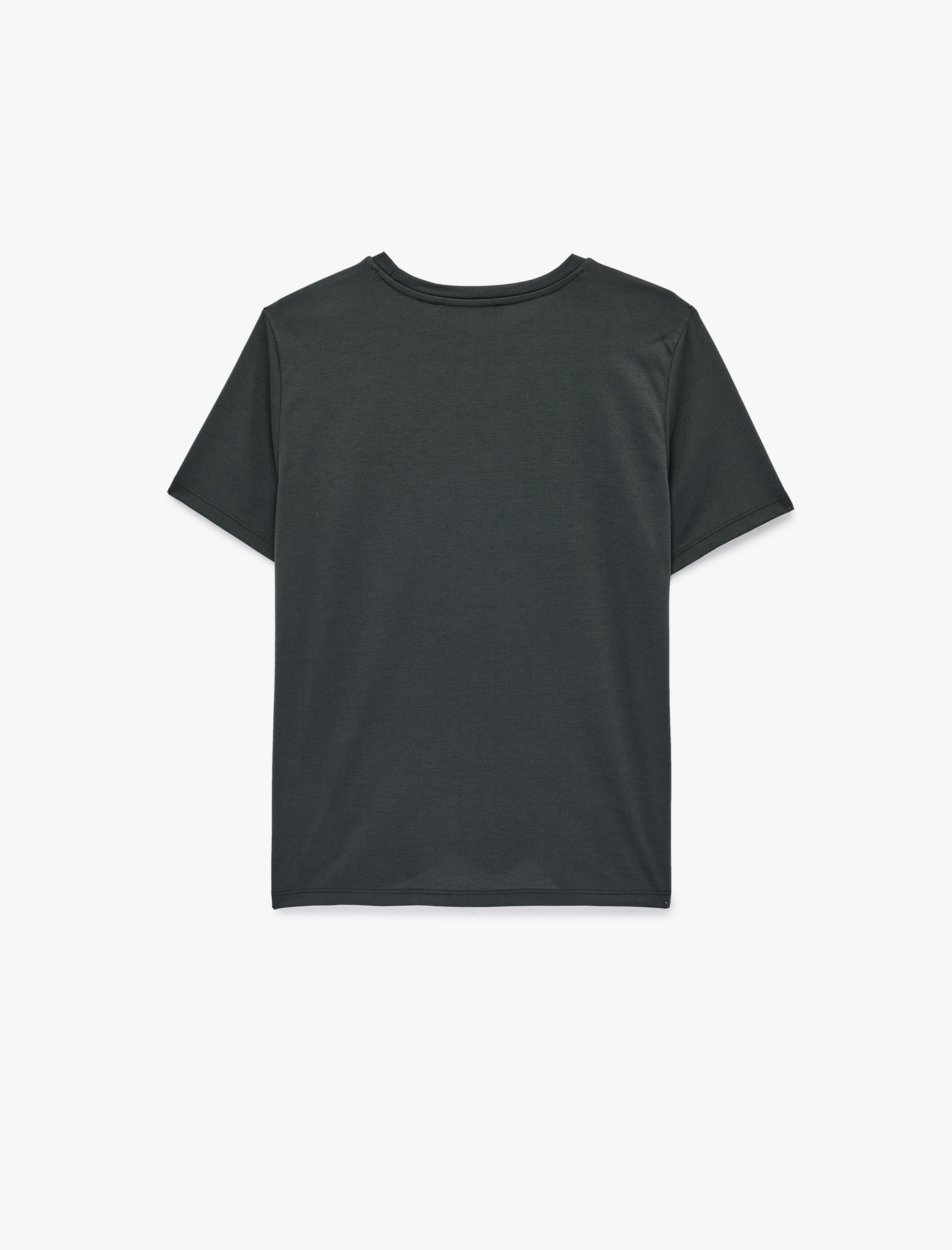   Kısa Kollu Yuvarlak Yaka Kelebek Baskılı Tişört