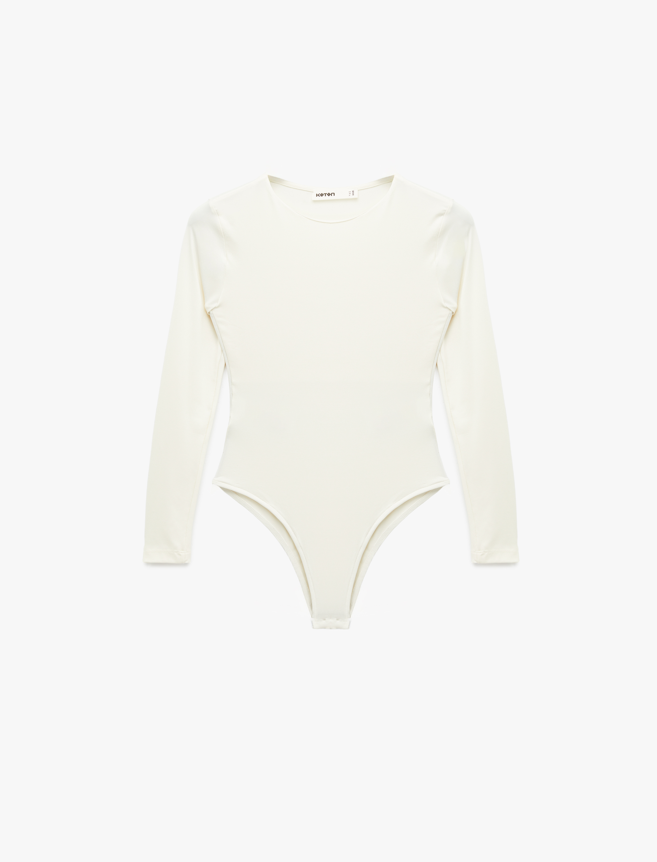   Uzun Kollu Bisiklet Yaka Slim Fit Bodysuit