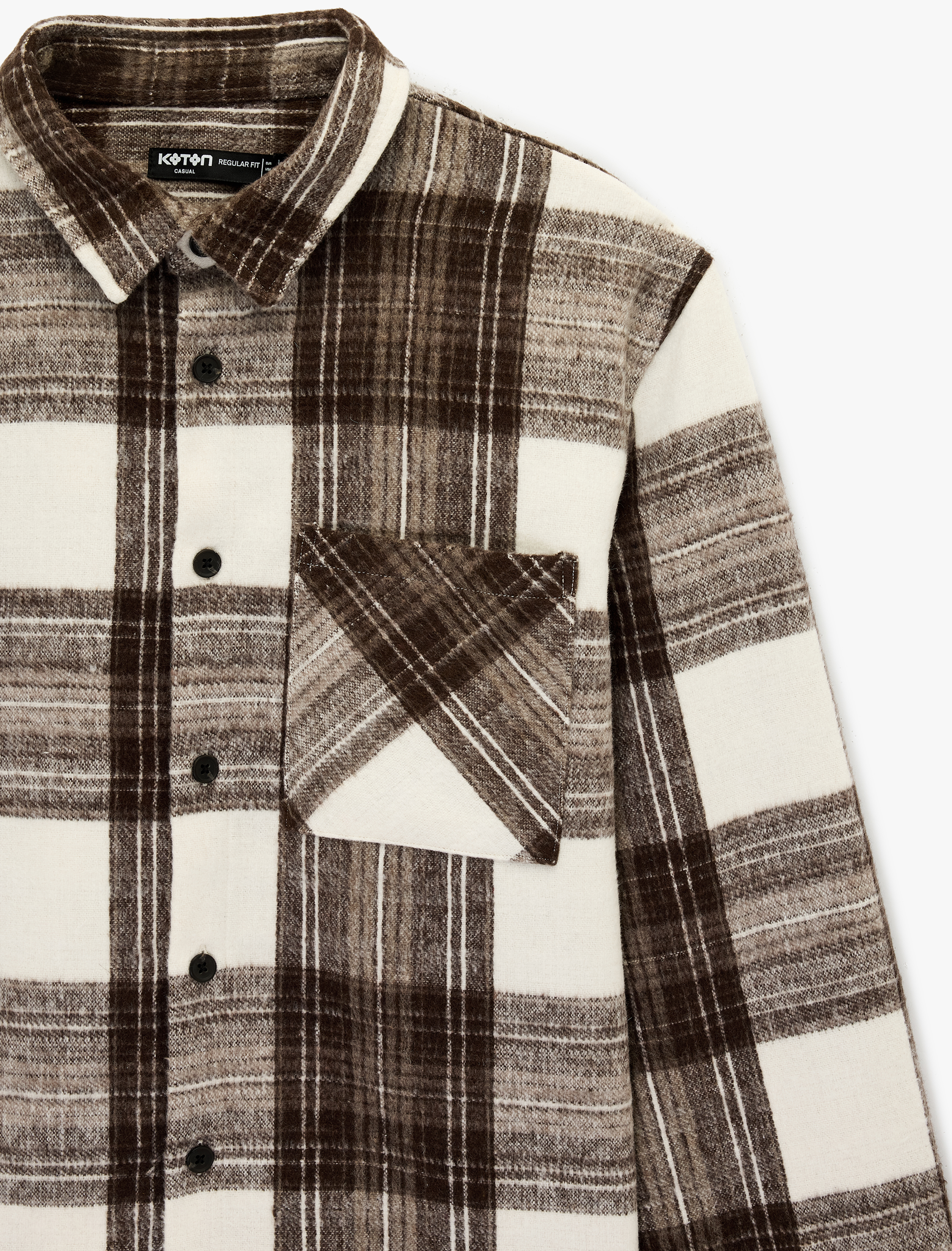   Regular Fit Cepli Klasik Yaka Uzun Kollu Oduncu Gömleği