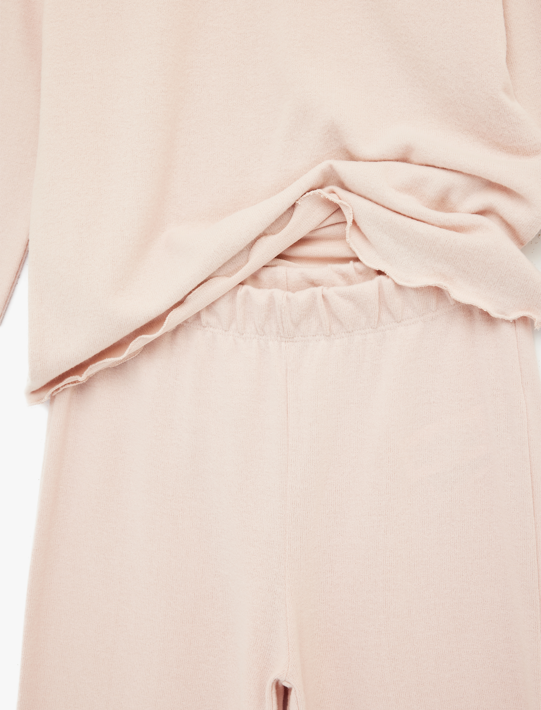   Uzun Kollu Viskon Karışımlı Örme Slim Fit Pijama Takımı - 2'li Set