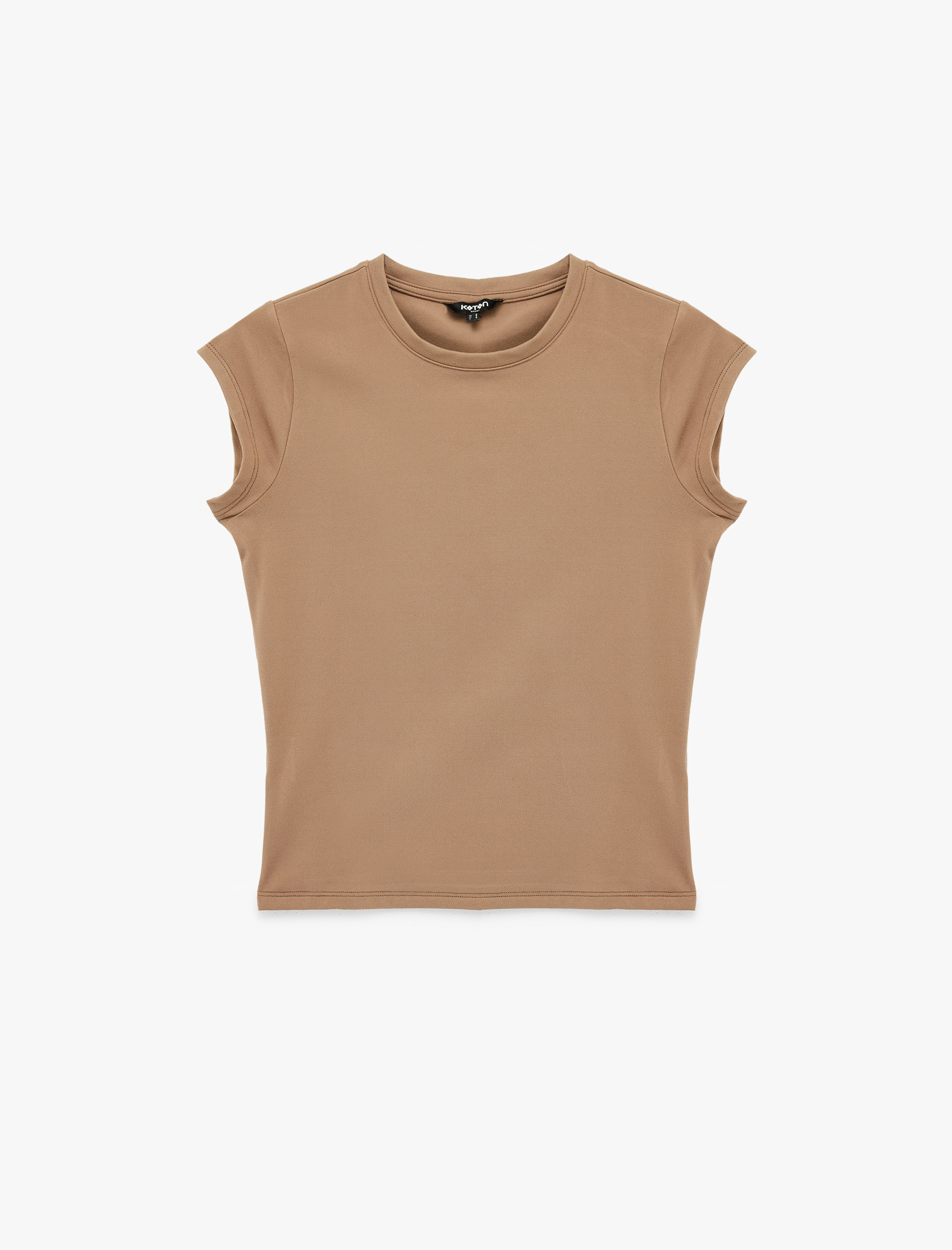   Rahat Kalıp Kolsuz Bisiklet Yaka Spor Tişört