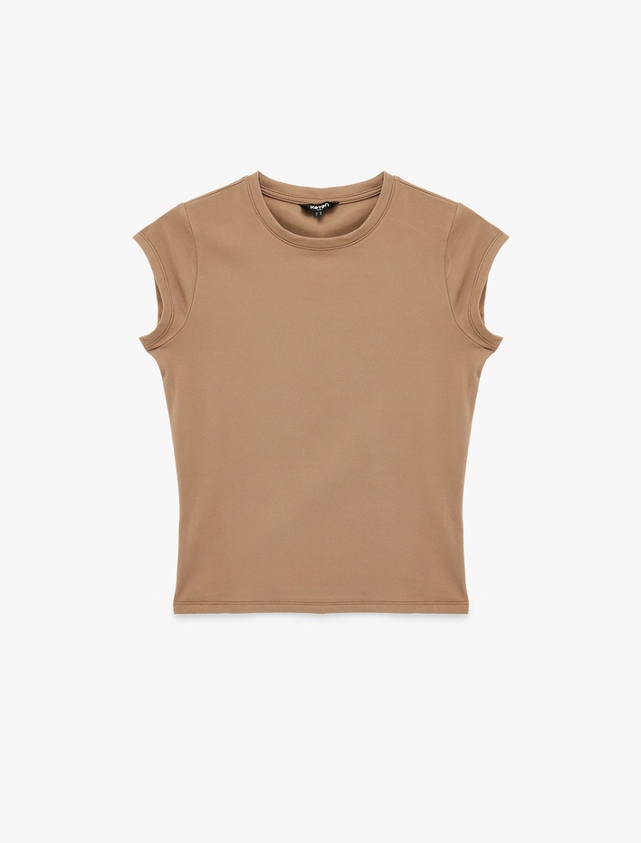  Rahat Kalıp Kolsuz Bisiklet Yaka Spor Tişört