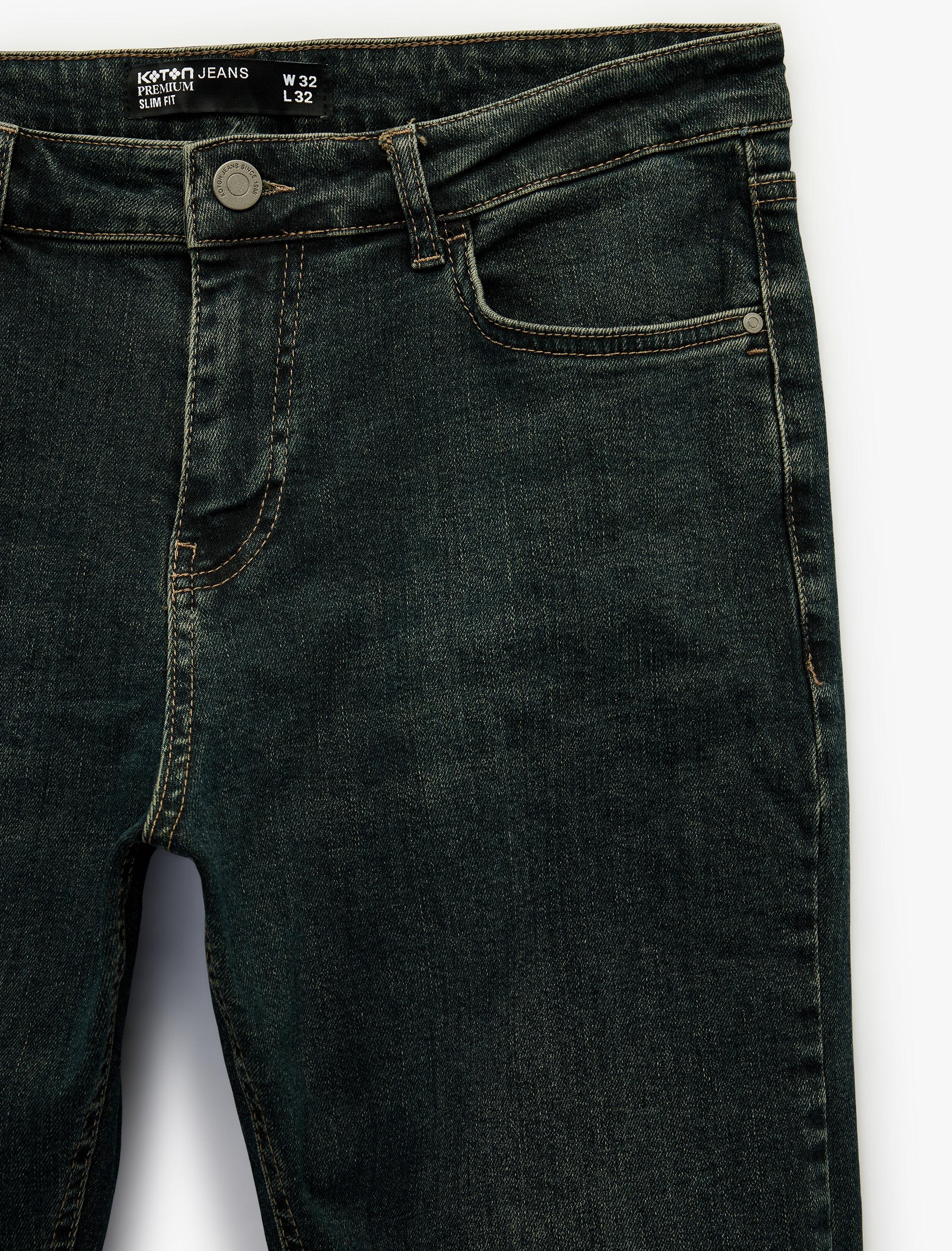   Normal Bel Cepli Slim Fit Jean Pantolon - Brad Jean