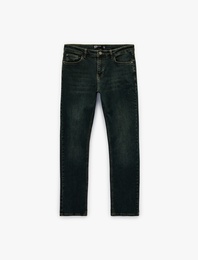 Normal Bel Cepli Slim Fit Jean Pantolon - Brad Jean