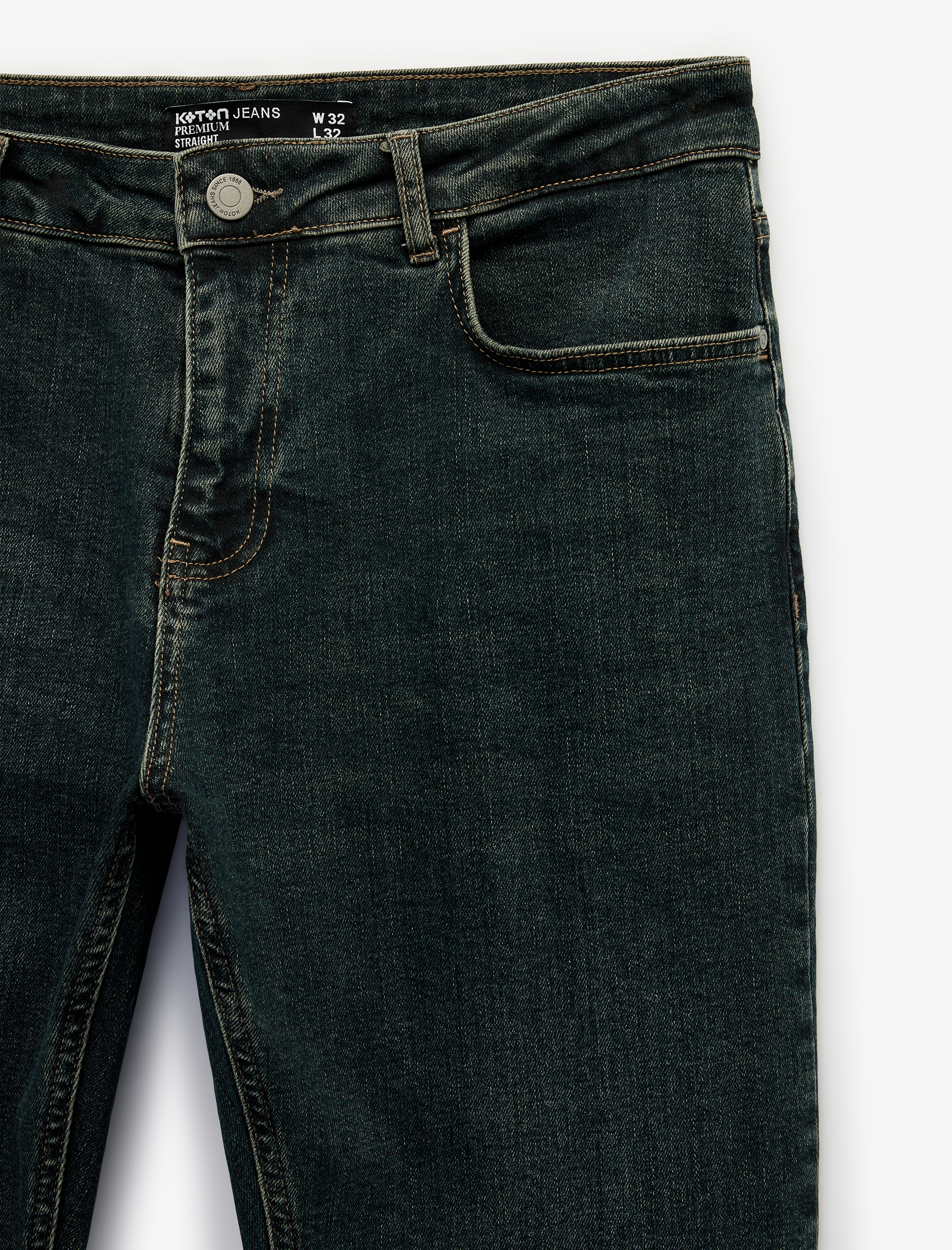   Pamuklu Düz Paça Normal Bel Straight Fit Jean Pantolon - Mark Jean