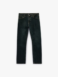 Pamuklu Düz Paça Normal Bel Straight Fit Jean Pantolon - Mark Jean