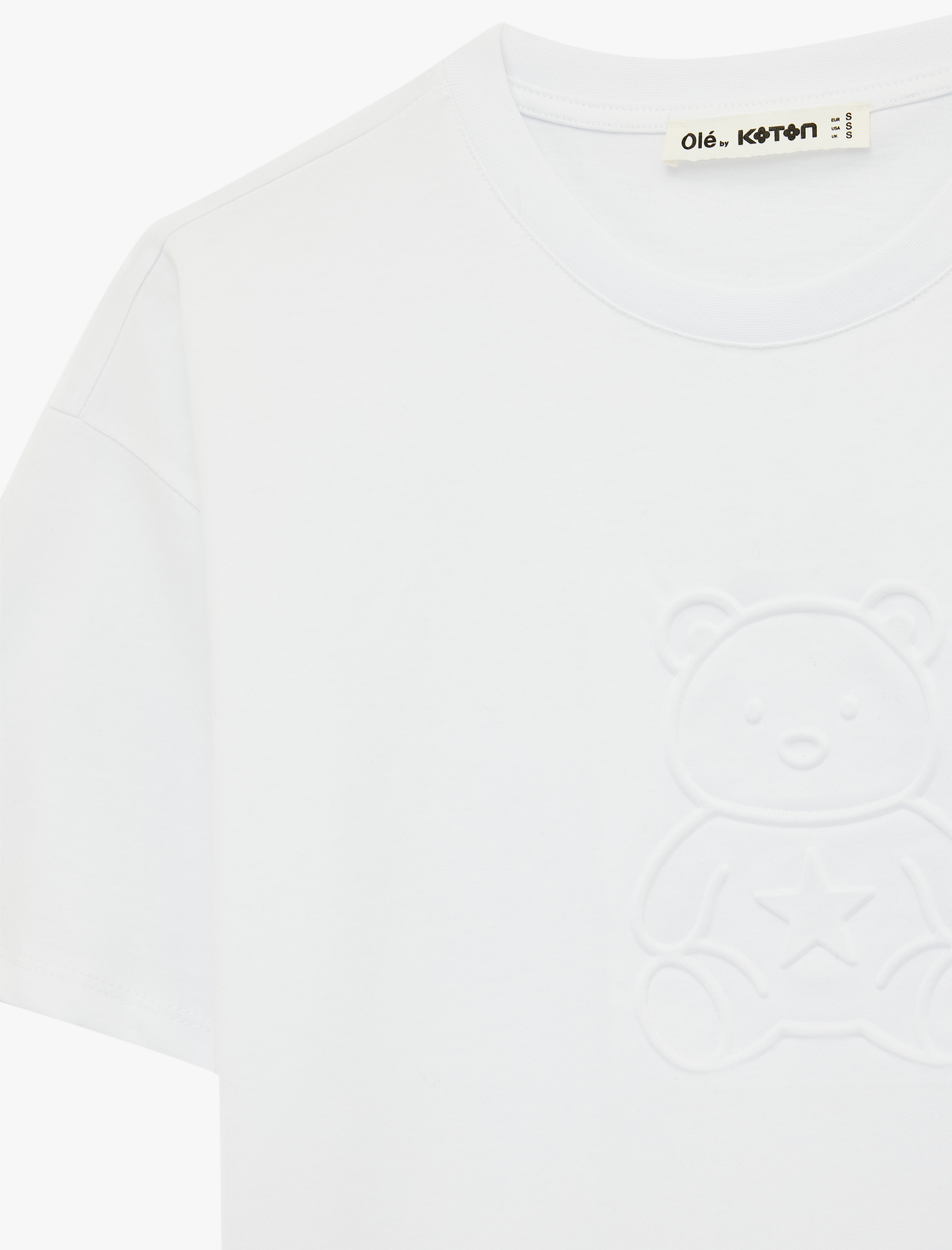   Ayıcık Baskılı Kısa Kollu Baskılı Pamuklu Oversize Tişört