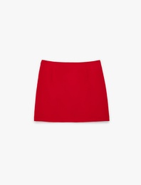 Krep Kumaş Mini A Kesim Etek