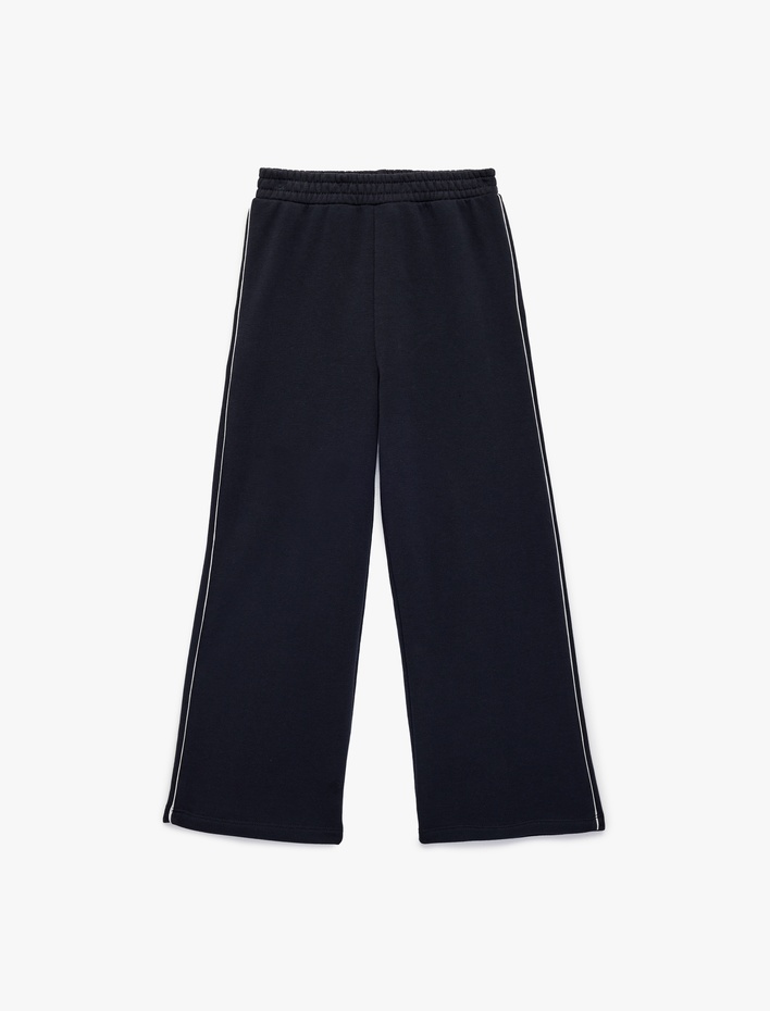 Kız Çocuk Beli Lastikli Geniş Paça Eşofman Altı