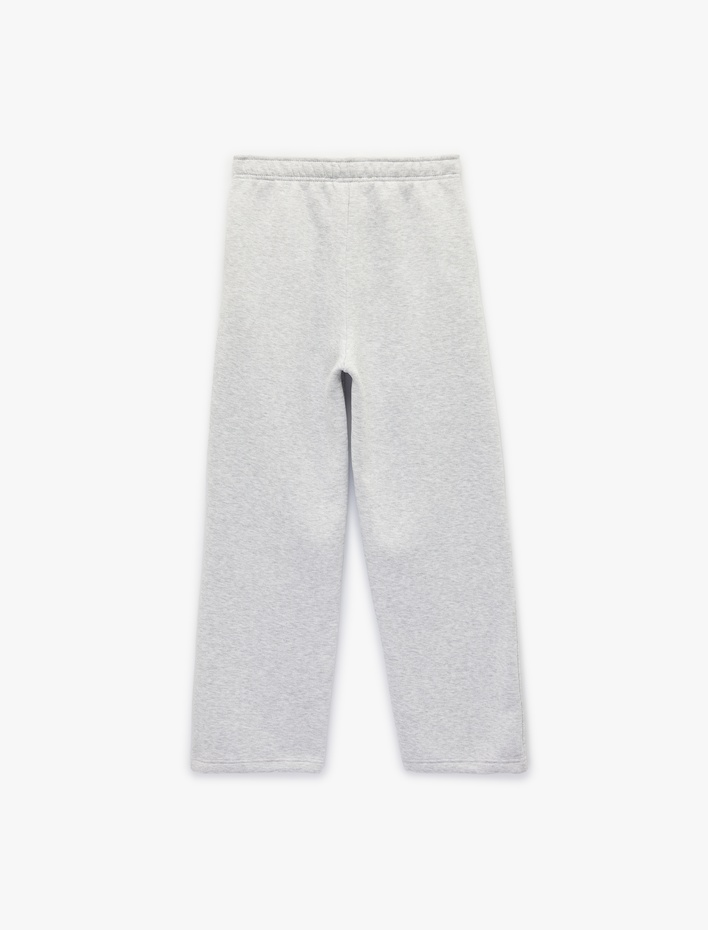  Şardonlu Beli Lastikli Rahat Kalıp Geniş Paça Eşofman Altı