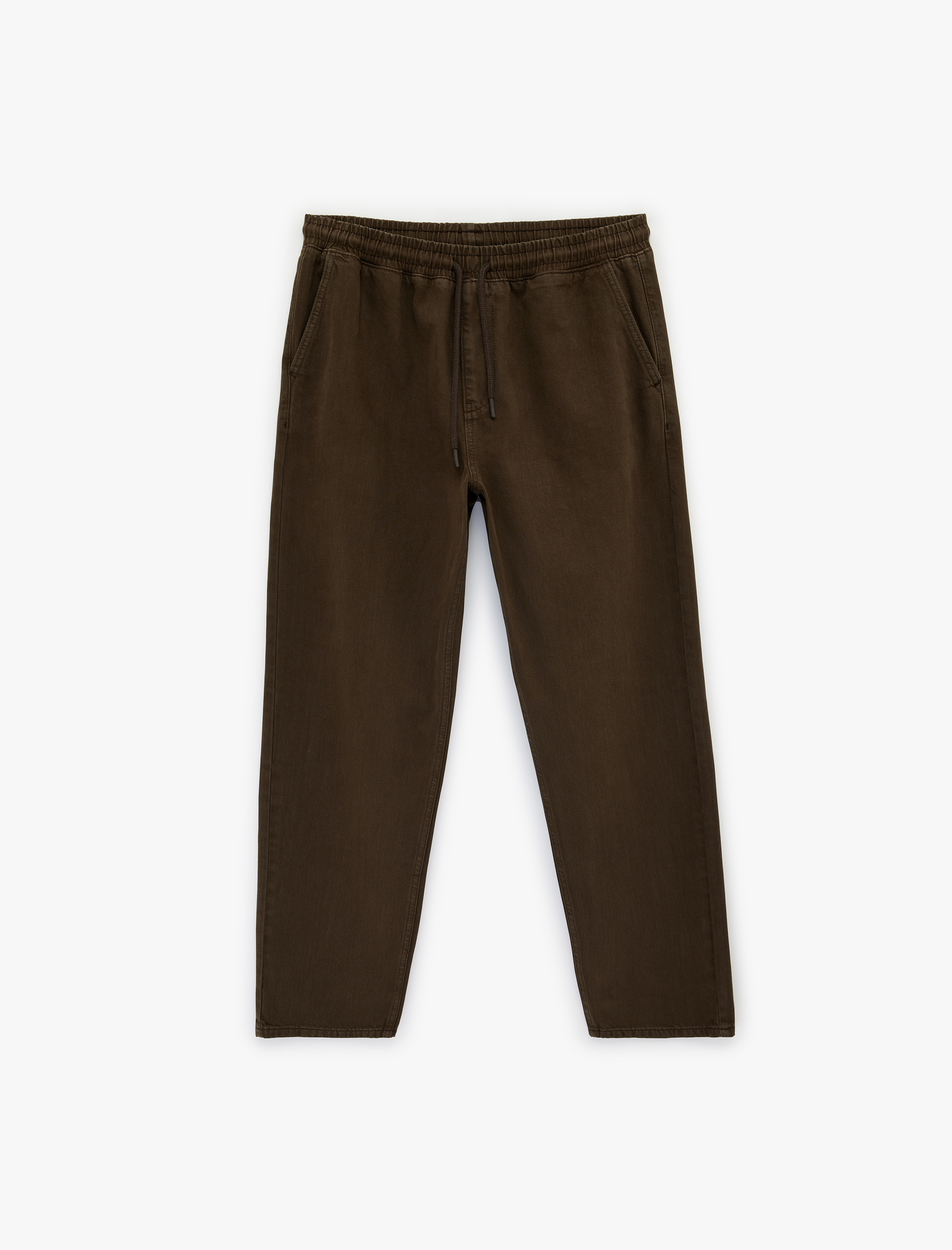   Regular Fit Cepli Beli Bağcıklı Bol Baggy Jean Pantolon