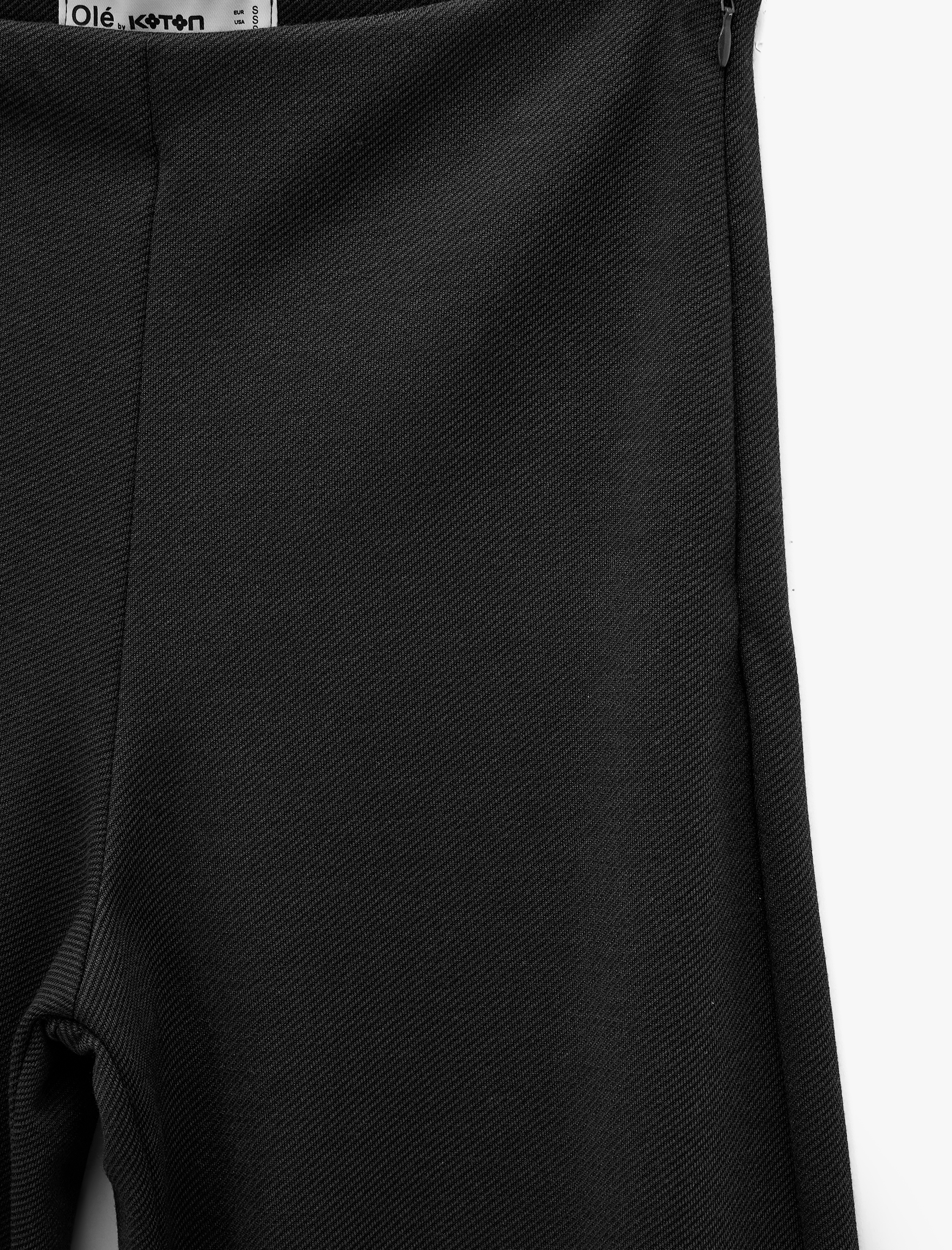   Slim Fit Düz Geniş Paça Kumaş Pantolon