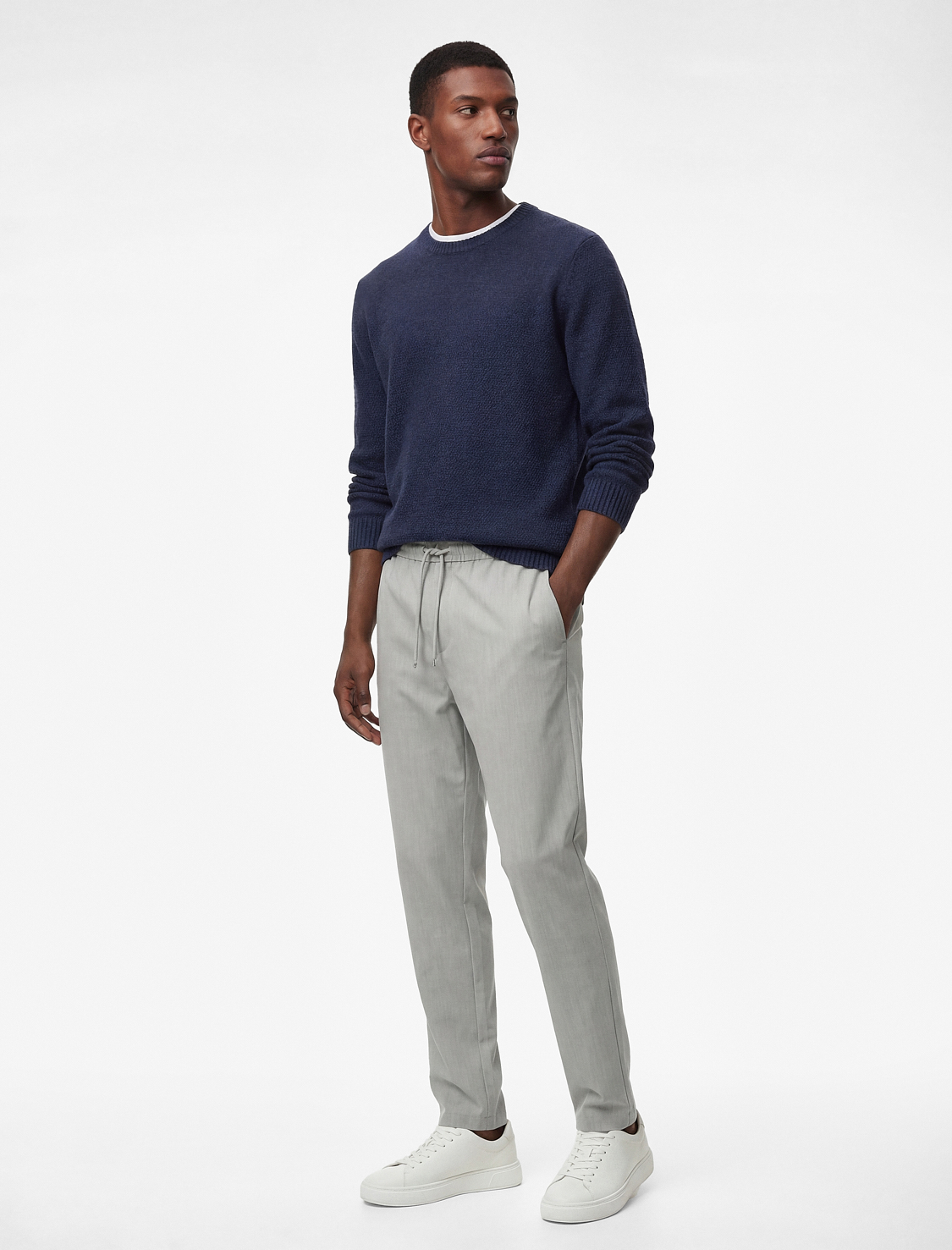   Regular Fit Cepli Beli Bağcıklı Kumaş Pantolon