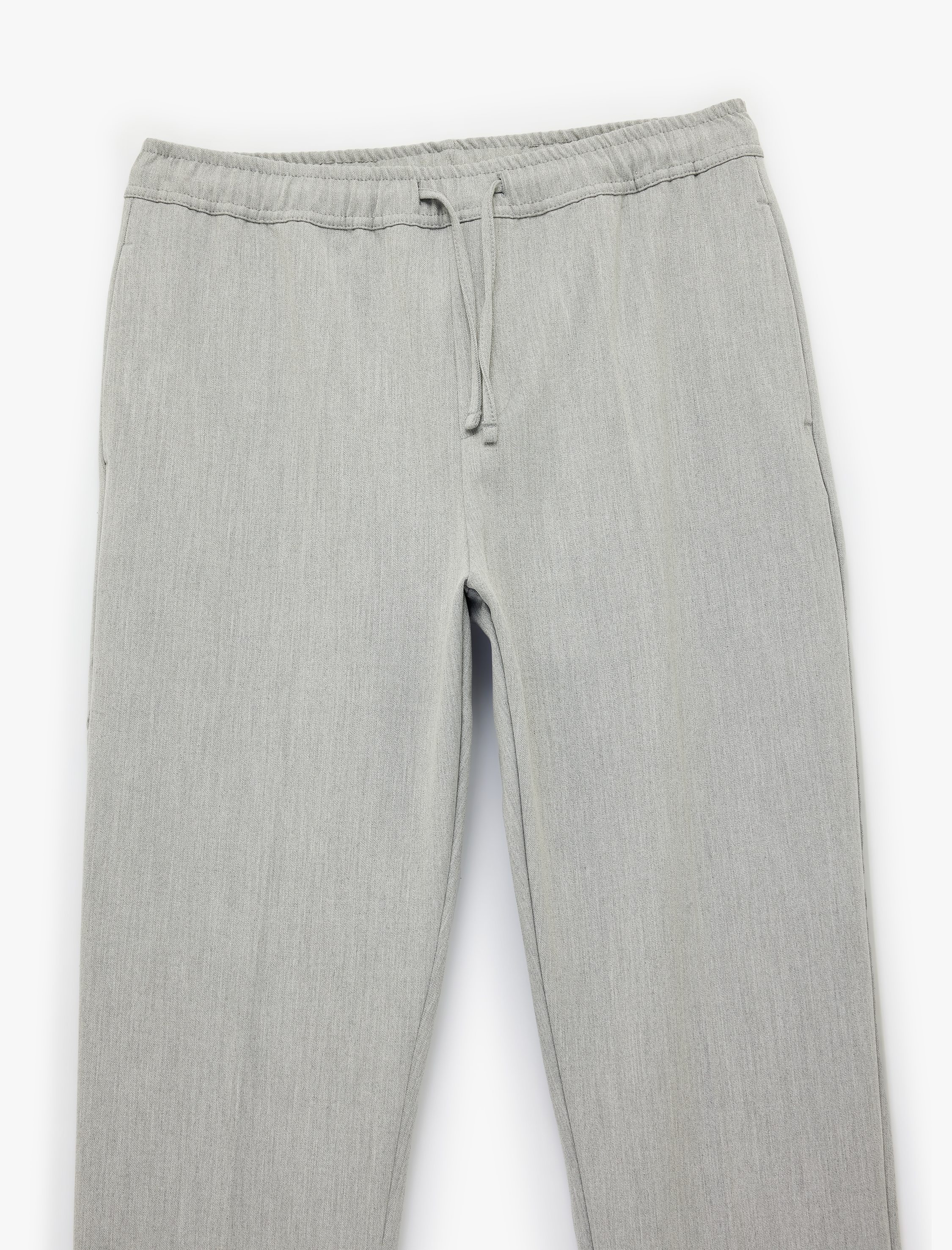   Regular Fit Cepli Beli Bağcıklı Kumaş Pantolon