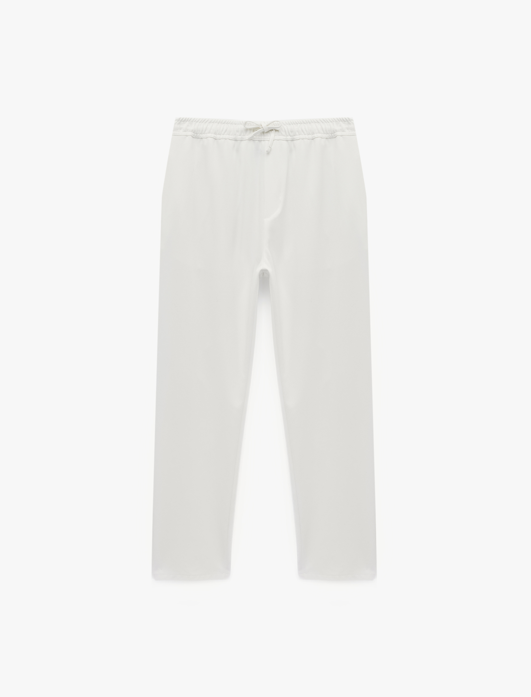   Regular Fit Cepli Beli Bağcıklı Kumaş Pantolon