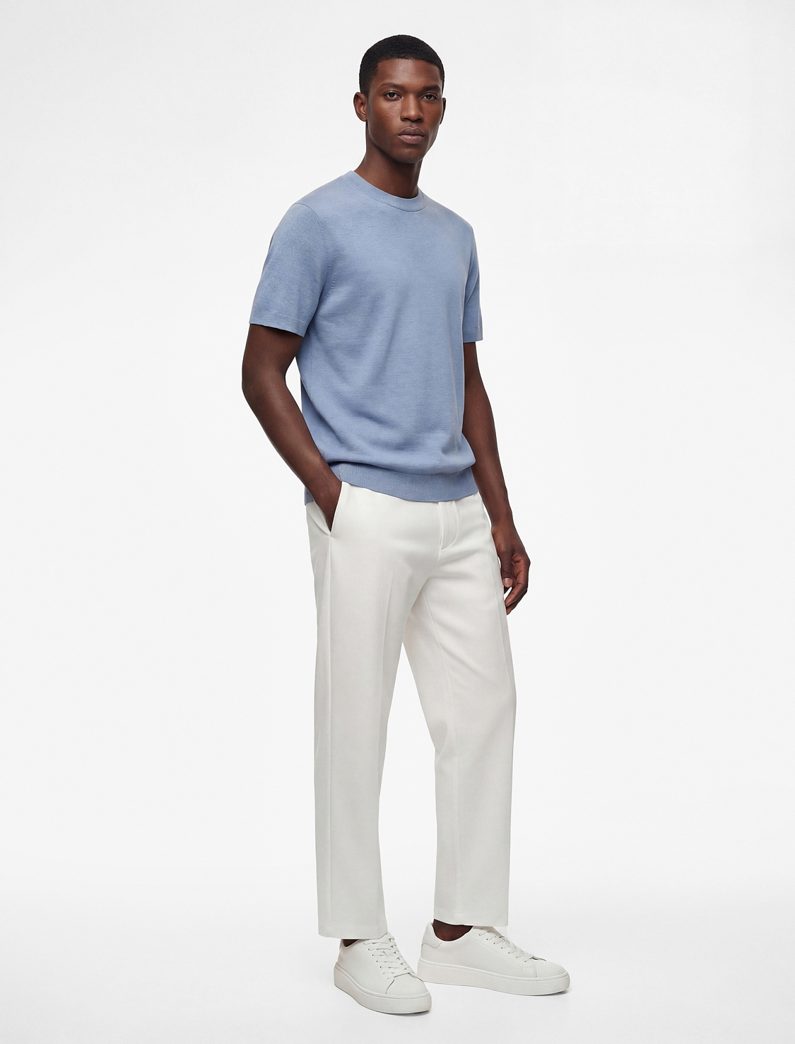   Regular Fit Cepli Beli Bağcıklı Kumaş Pantolon