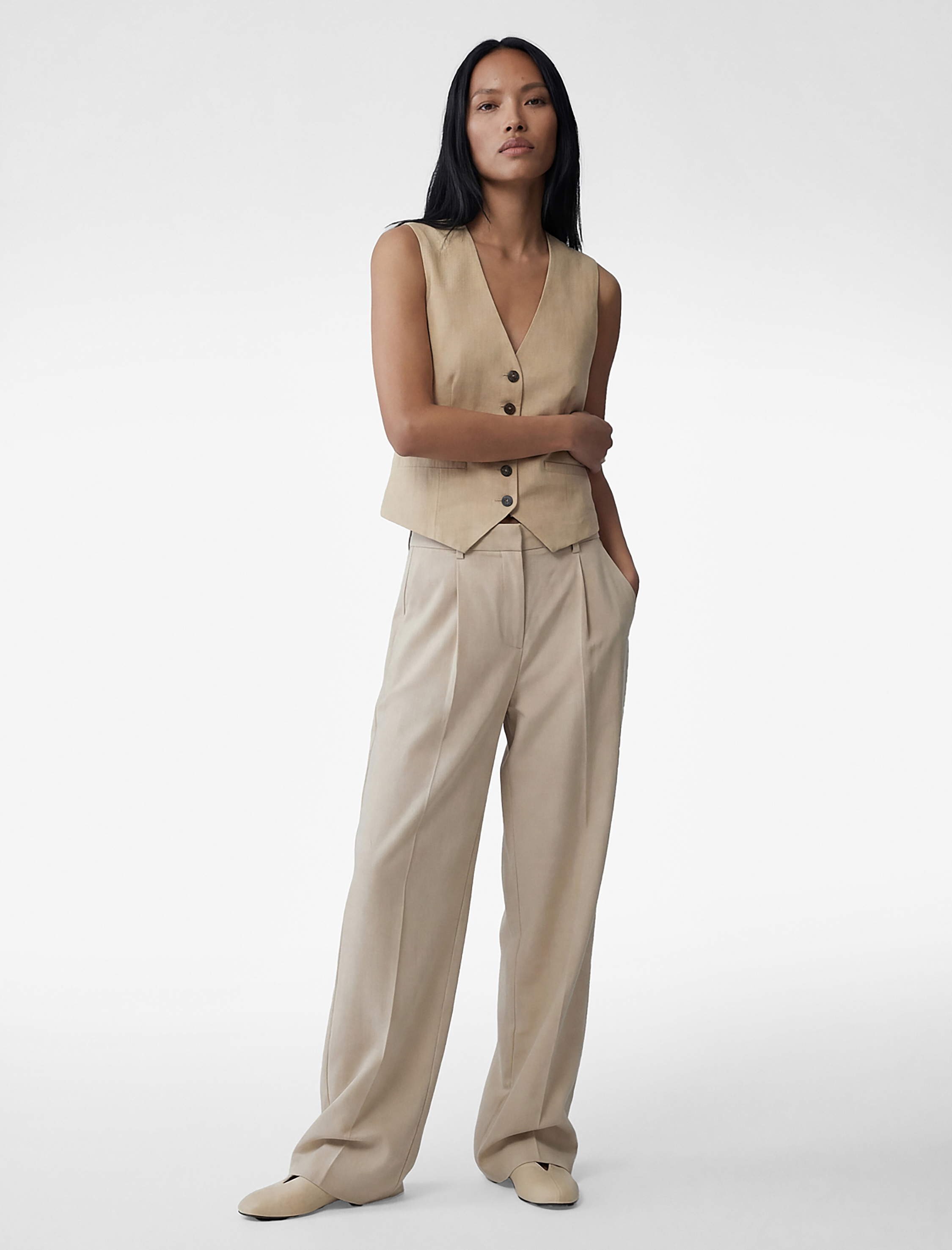   Regular Fit Cepli V Yaka Blazer Yelek