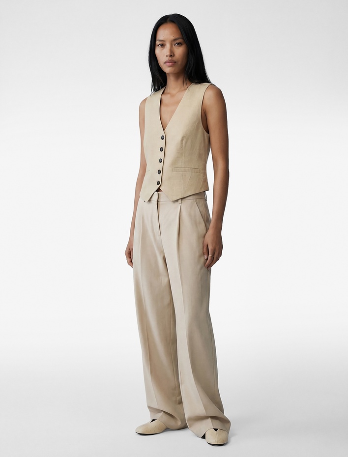  Regular Fit Cepli V Yaka Blazer Yelek