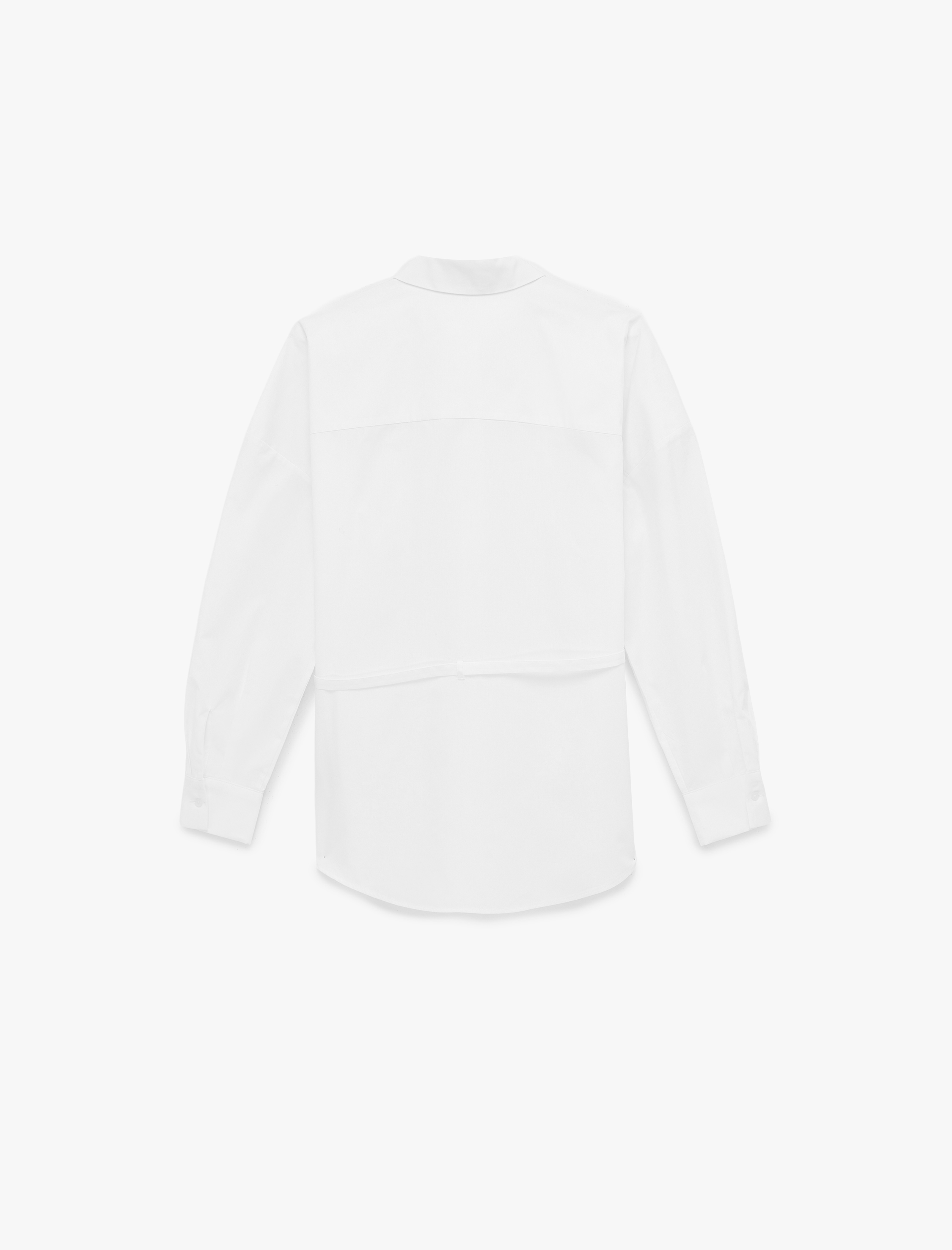   Uzun Kollu Kemer Detaylı Klasik Yaka Düğmeli Gömlek