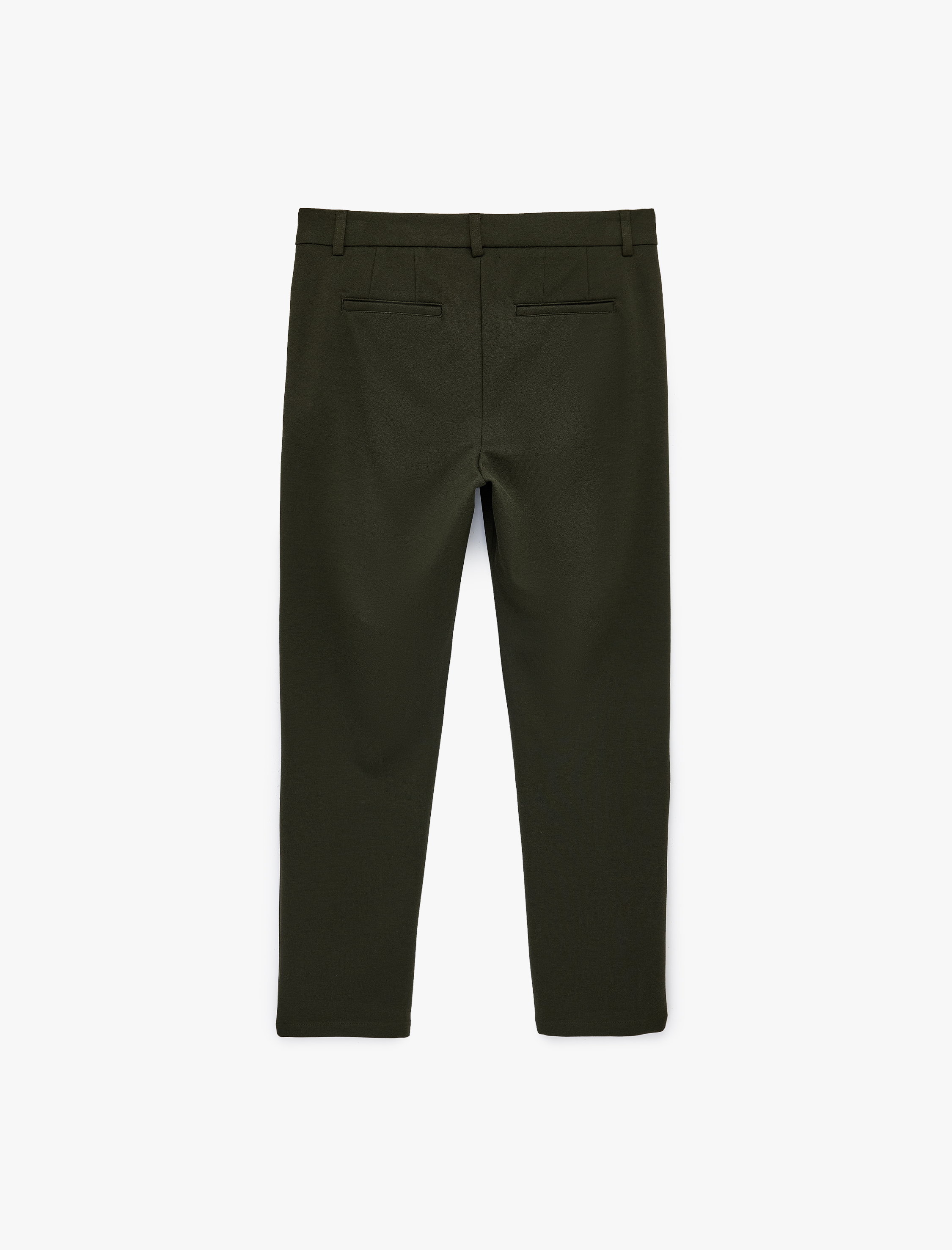   Regular Fit Cepli Viskon Karışımlı Düğmeli Kumaş Pantolon