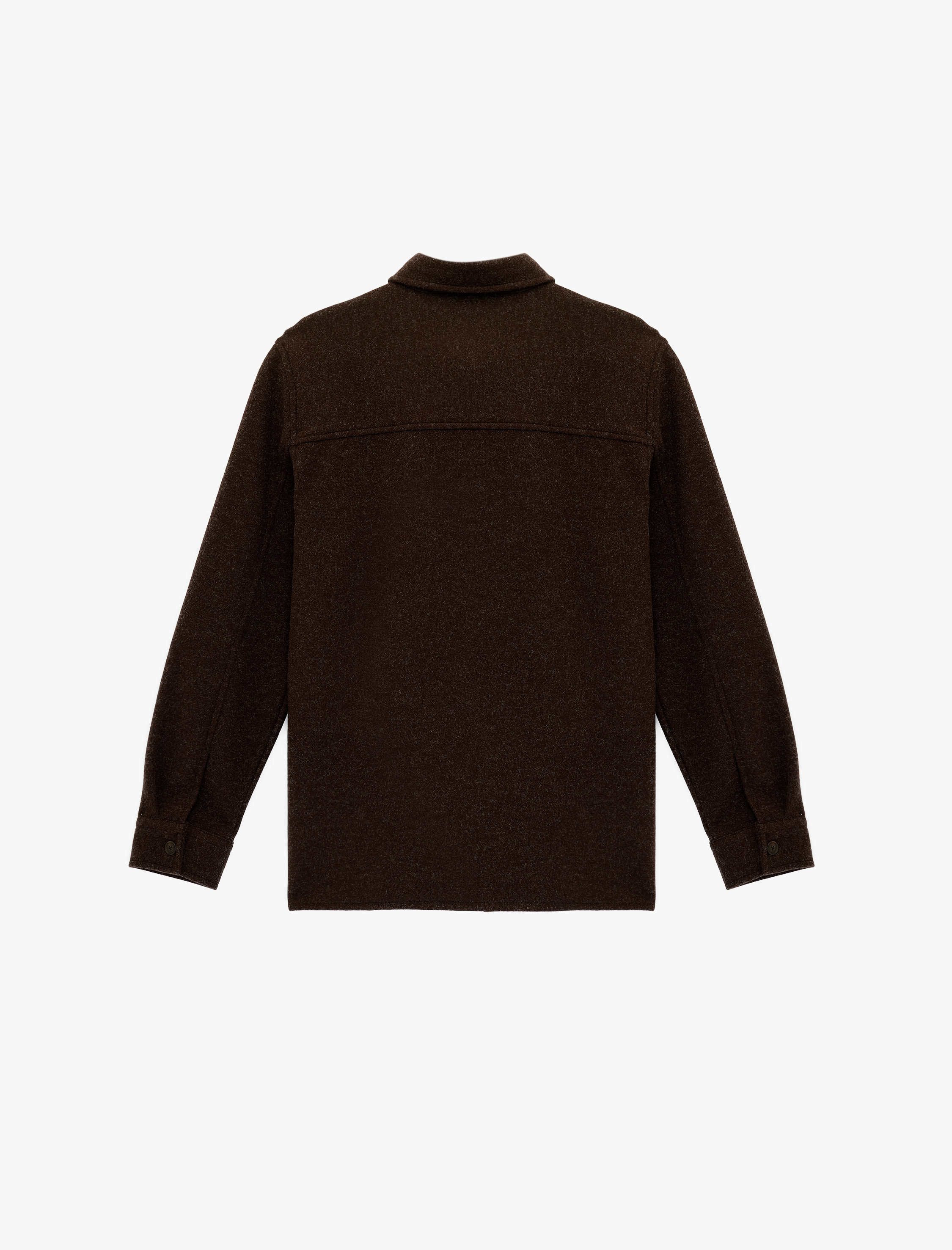   Regular Fit Cepli Klasik Yaka Uzun Kollu Kaşe Gömlek