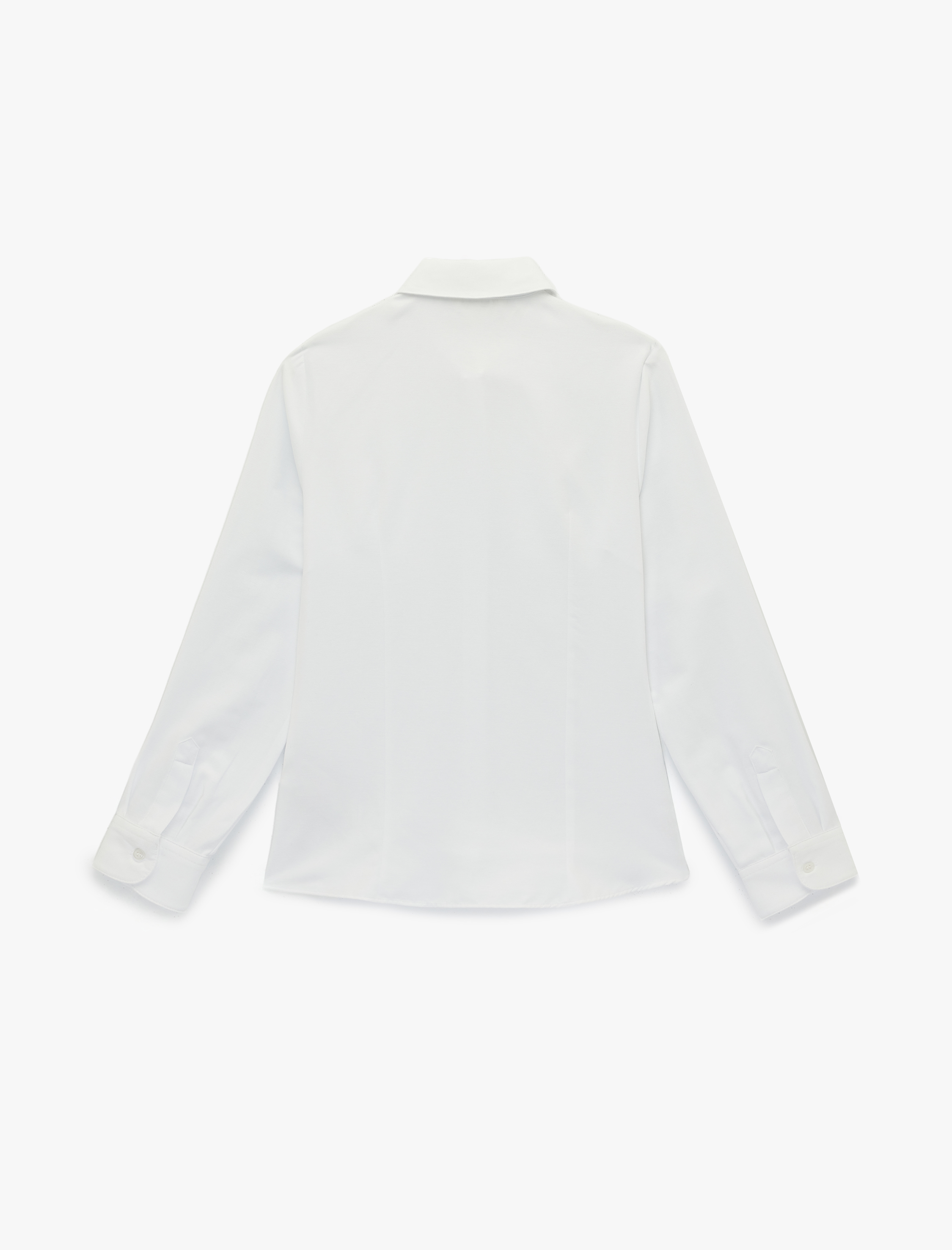   Düğmeli Uzun Kollu Klasik Yaka Gömlek