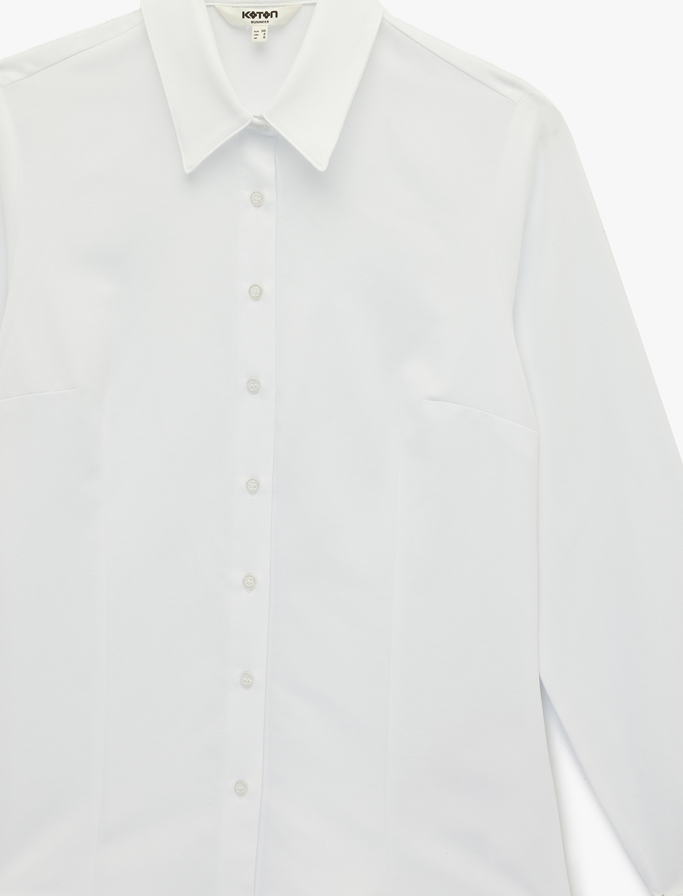   Düğmeli Uzun Kollu Klasik Yaka Gömlek