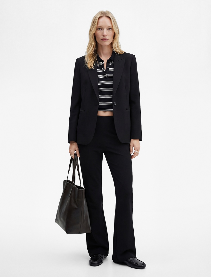 Koton Kadın Scuba Kumaş Slim Fit İspanyol Paça Tayt