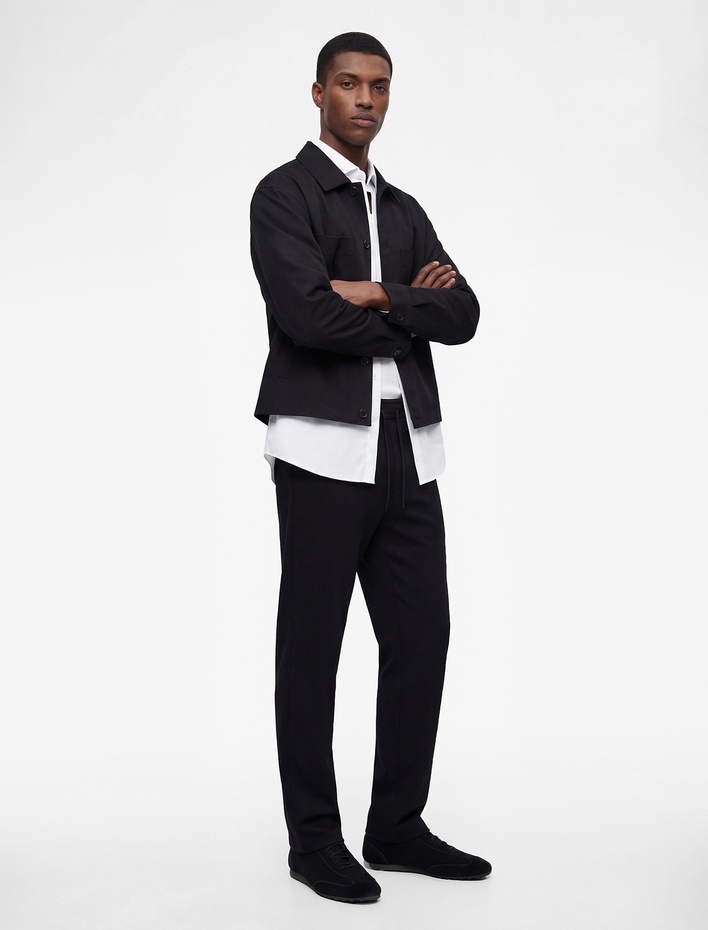  Regular Fit Cepli Beli Bağcıklı Kumaş Pantolon