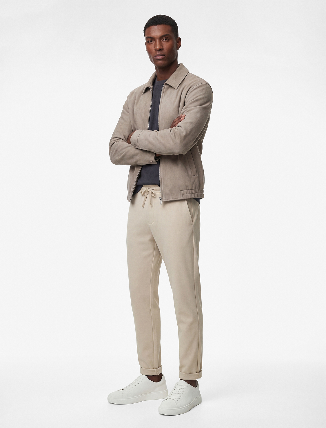   Regular Fit Cepli Beli Bağcıklı Kumaş Pantolon