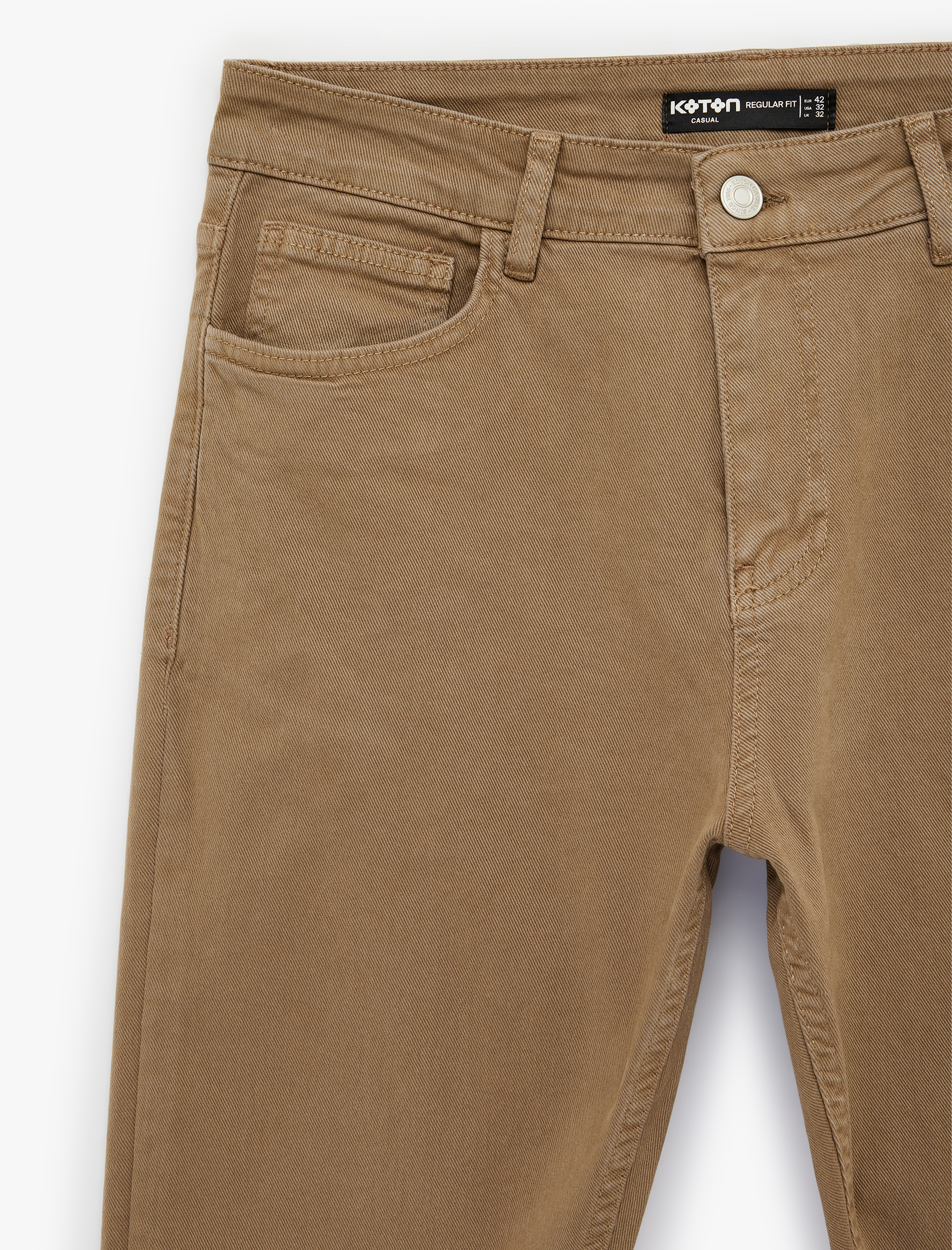   Pamuklu Cepli Düğmeli Regular Fit Pantolon