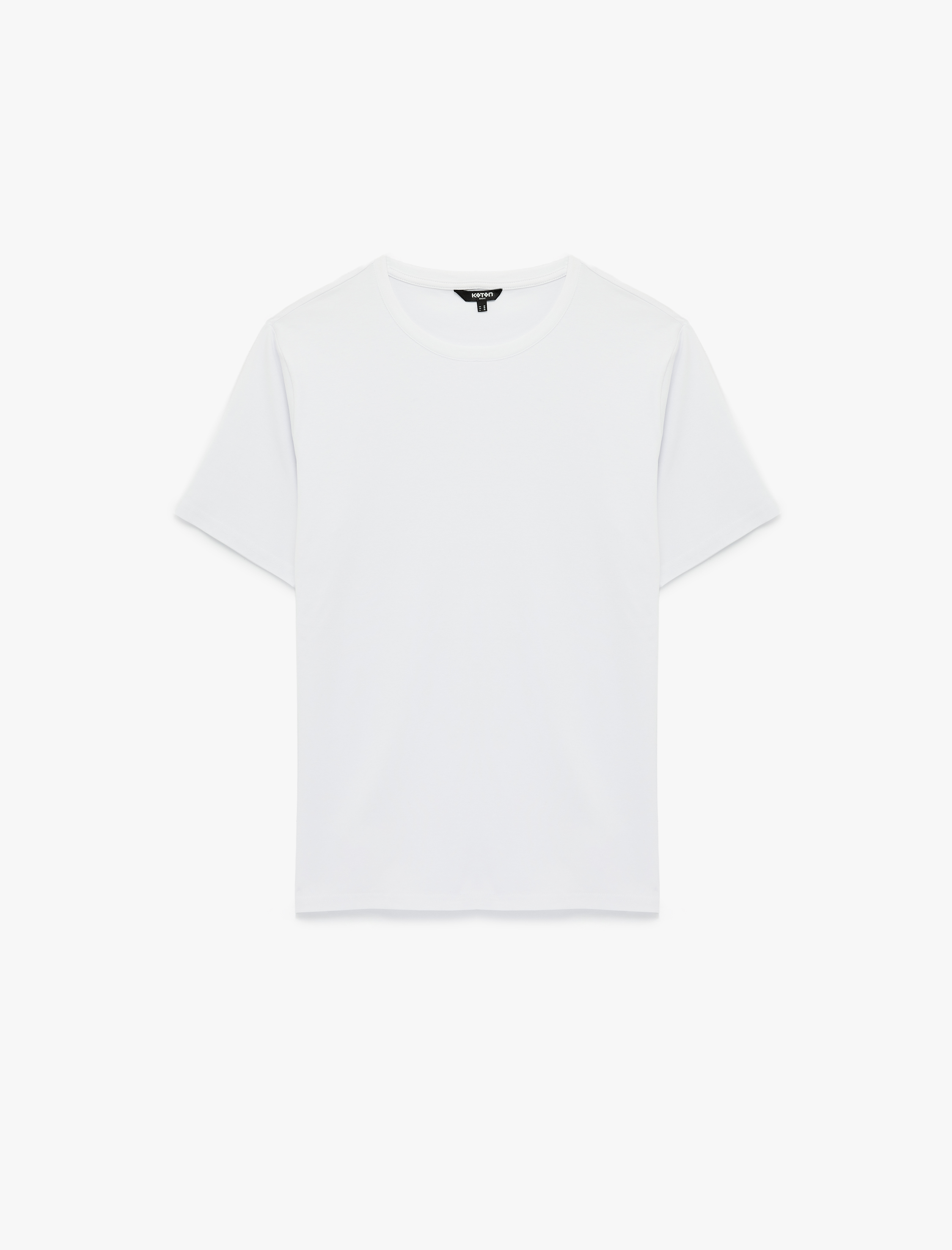   Kısa Kollu Pamuklu Bisiklet Yaka Basic Slim Fit Tişört