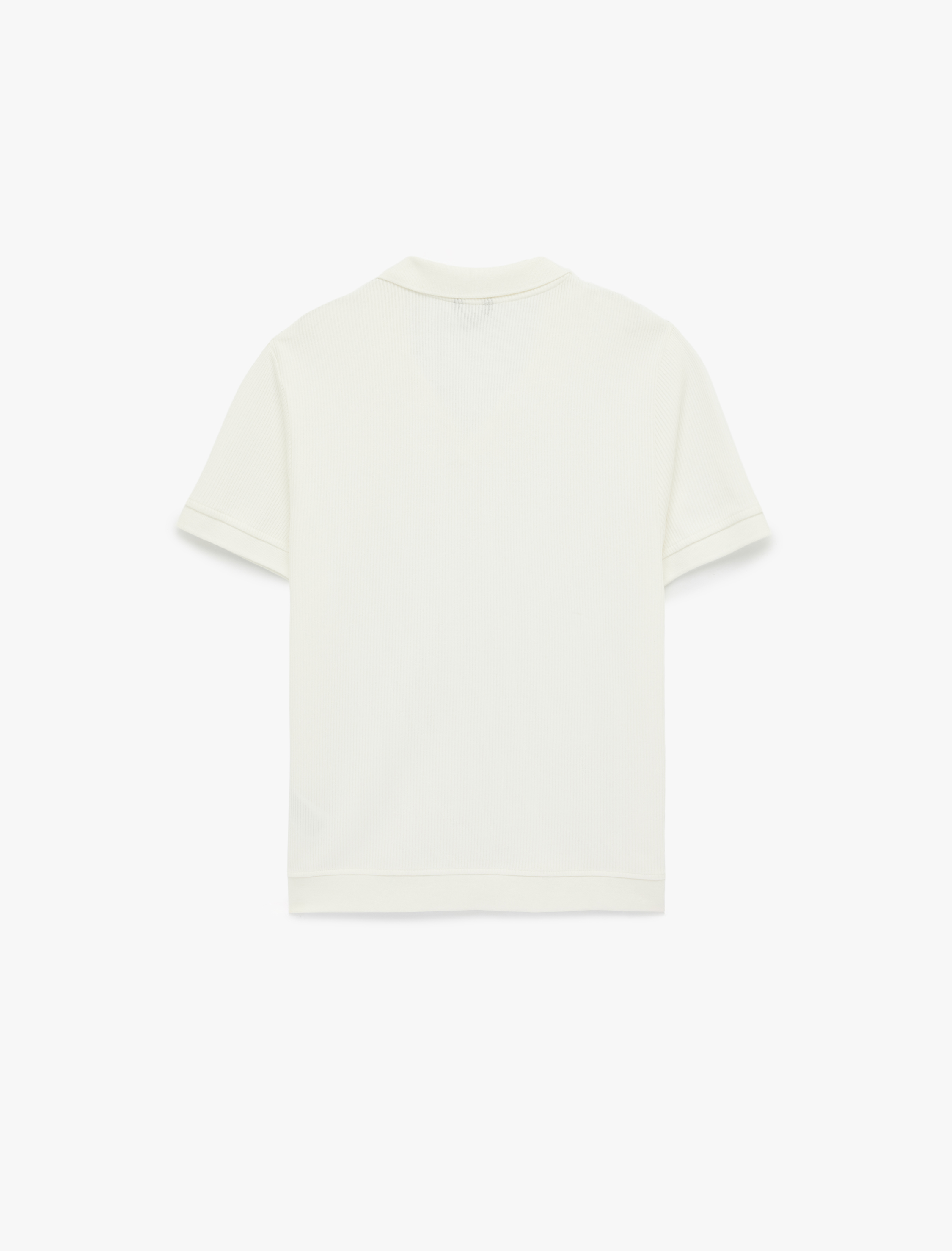   Regular Fit Kısa Kollu Pamuklu Fitilli Polo Yaka Tişört