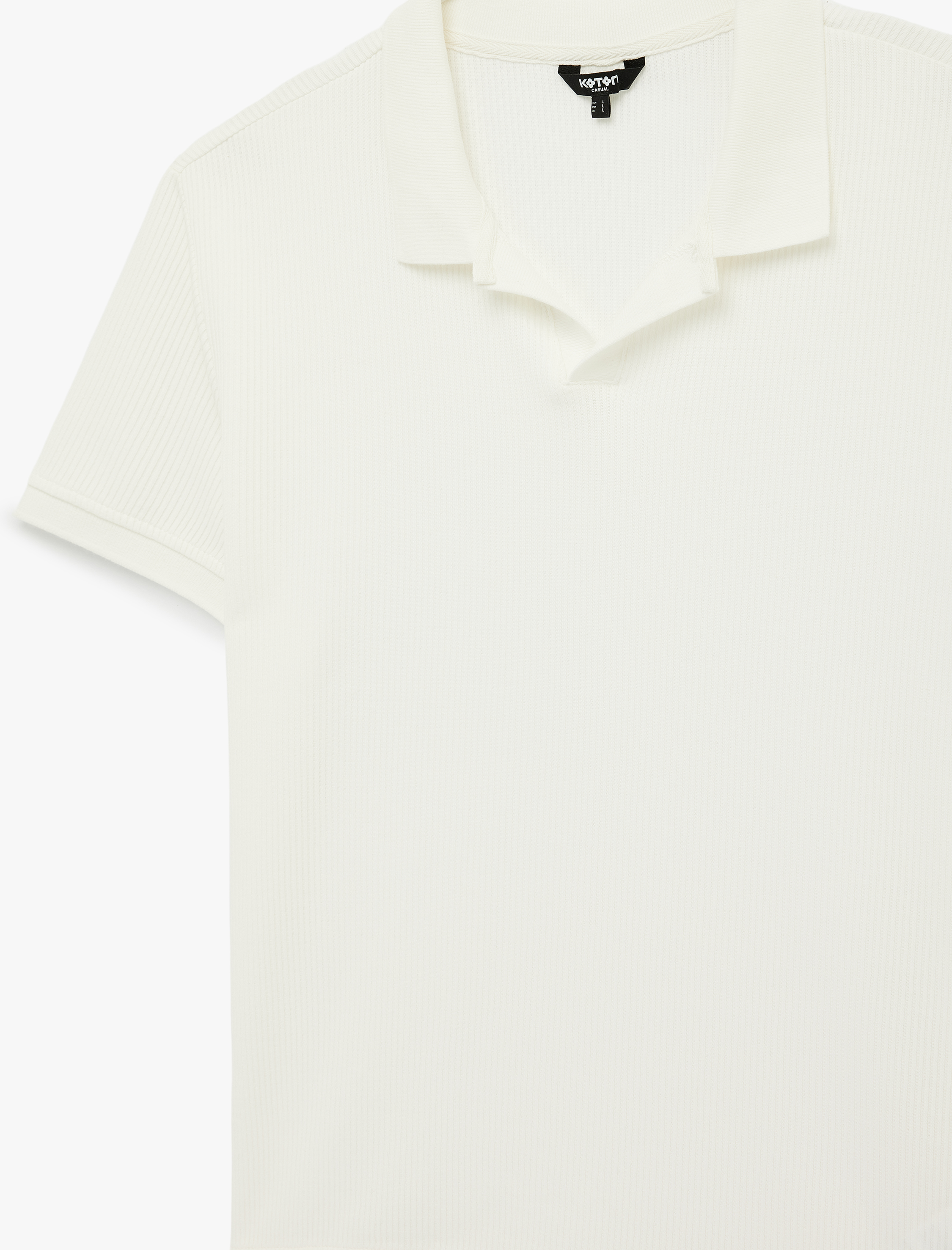   Regular Fit Kısa Kollu Pamuklu Fitilli Polo Yaka Tişört