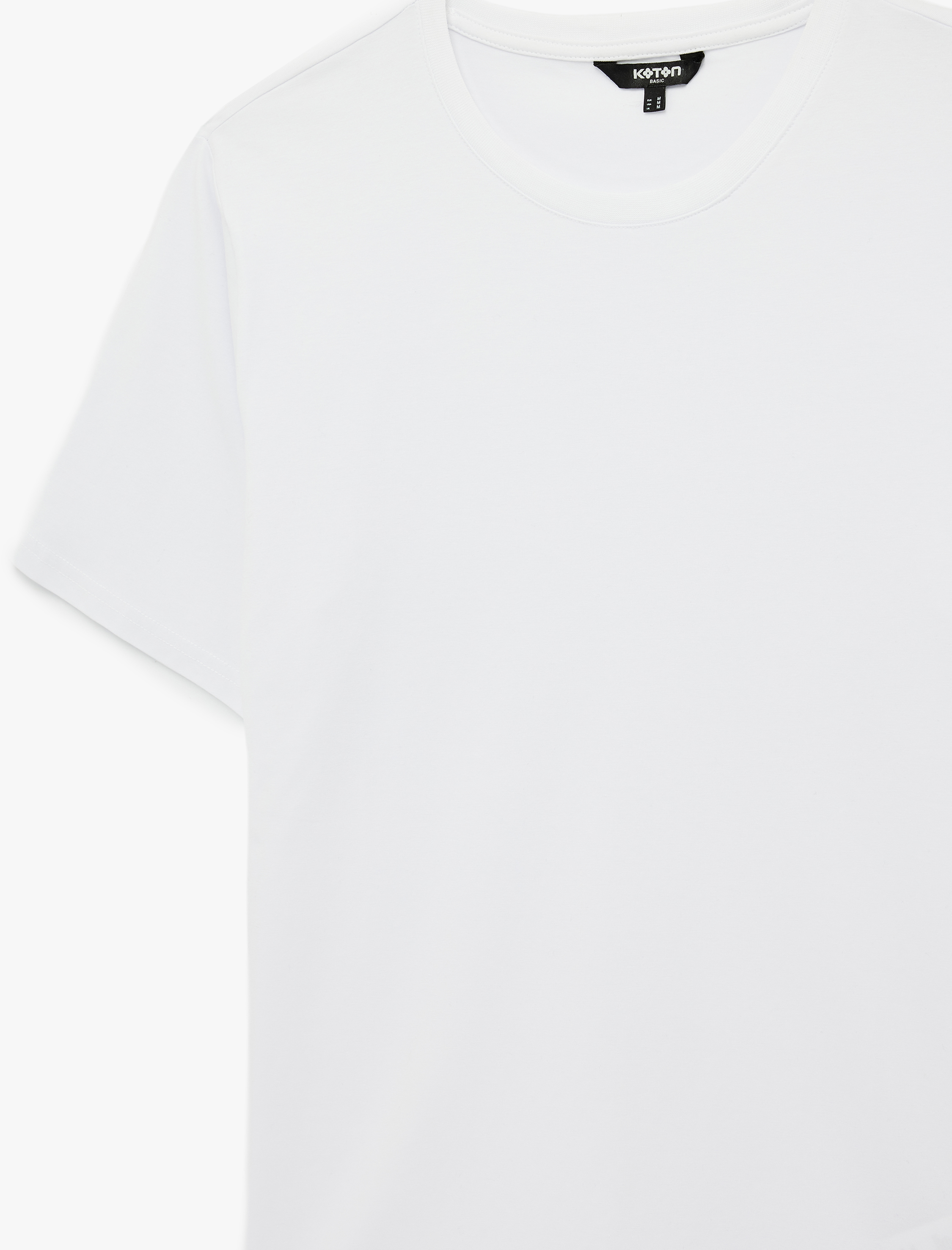   Kısa Kollu Pamuklu Bisiklet Yaka Basic Slim Fit Tişört