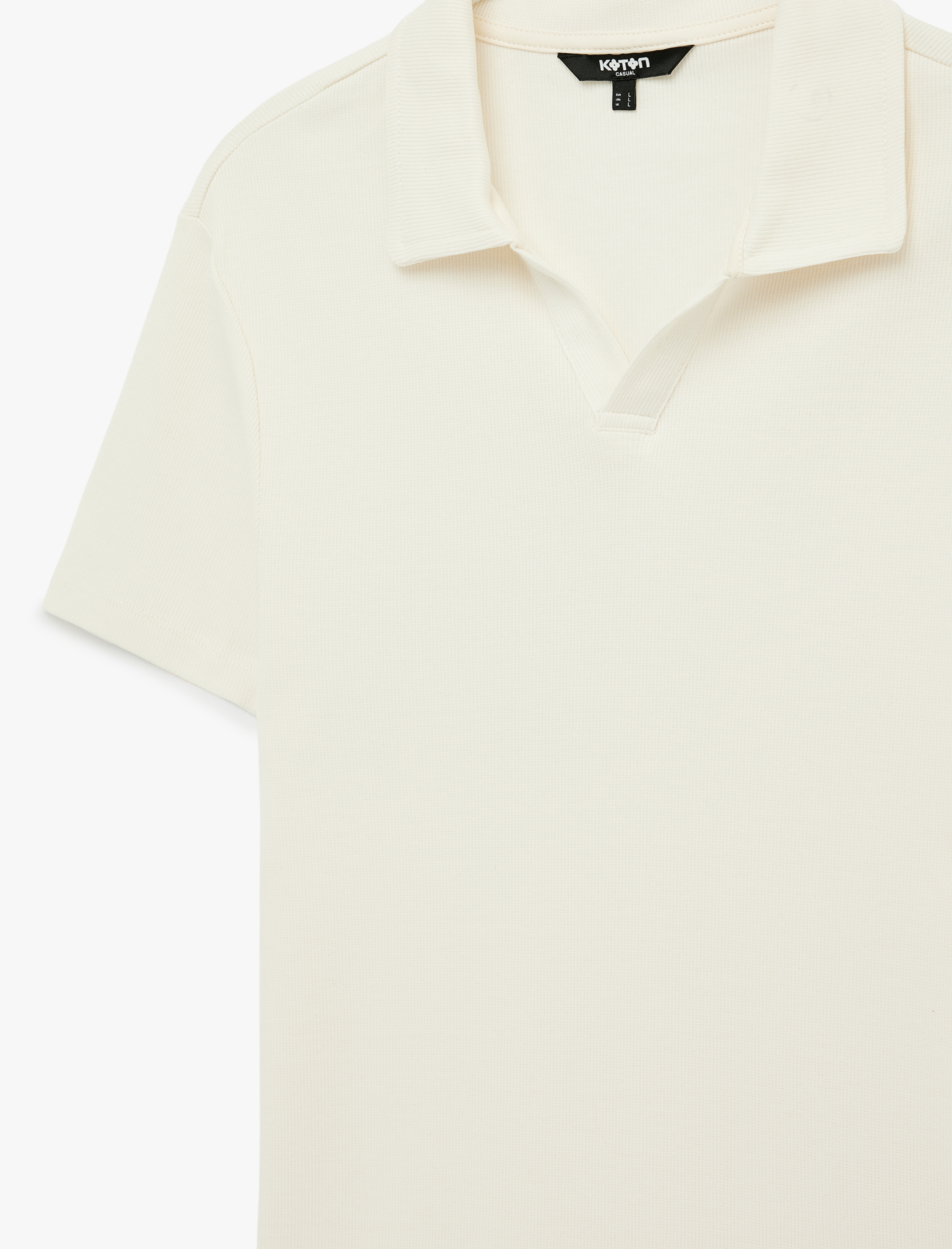   Kısa Kollu Pamuklu Slim Fit V Yaka Polo Tişört