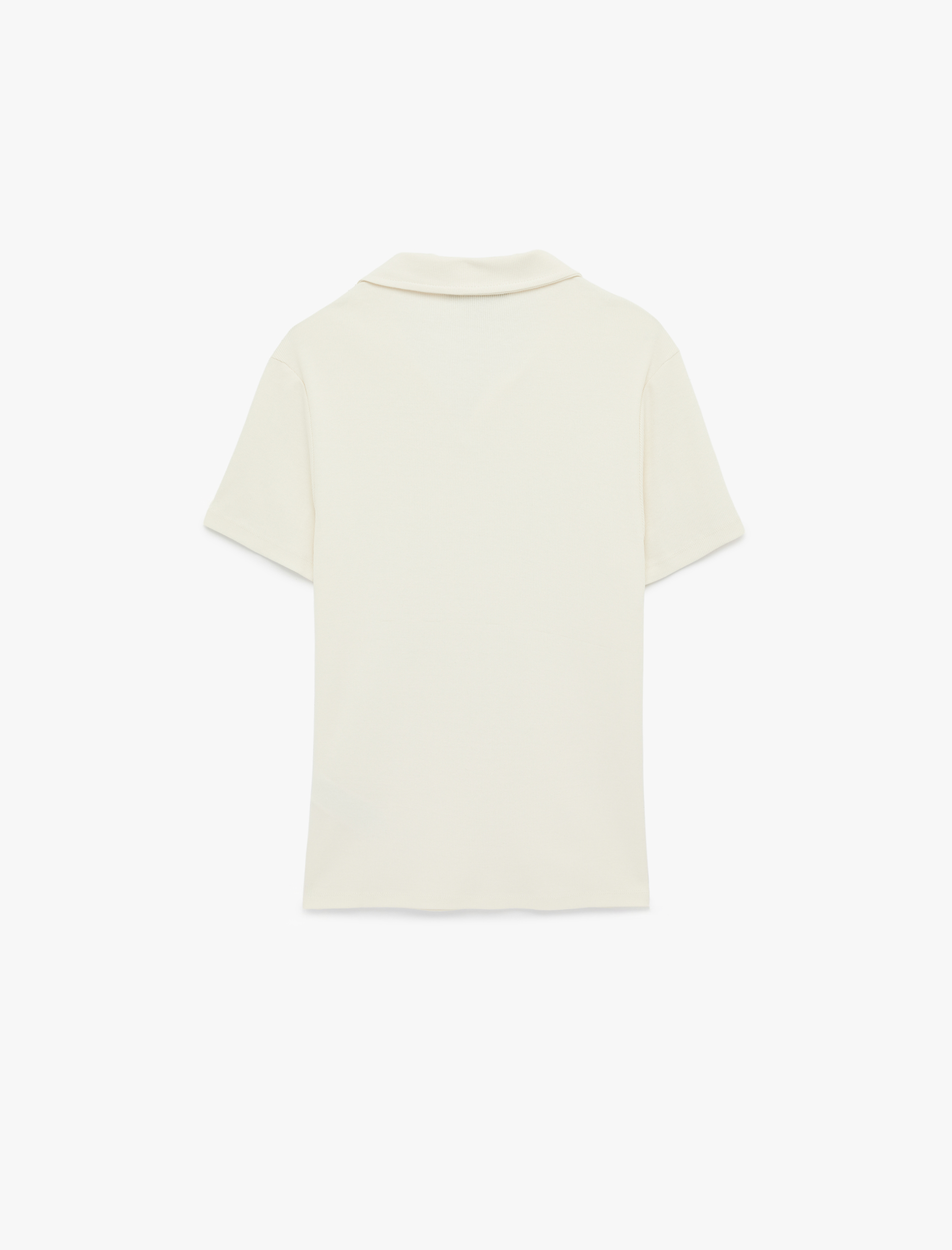   Kısa Kollu Pamuklu Slim Fit V Yaka Polo Tişört