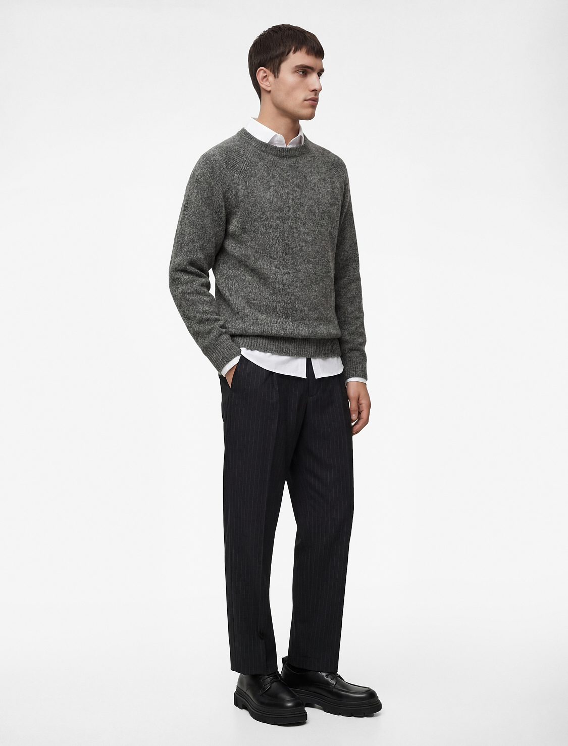   Regular Fit Uzun Kollu Bisiklet Yaka Triko Kazak