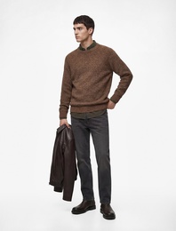 Regular Fit Uzun Kollu Bisiklet Yaka Triko Kazak