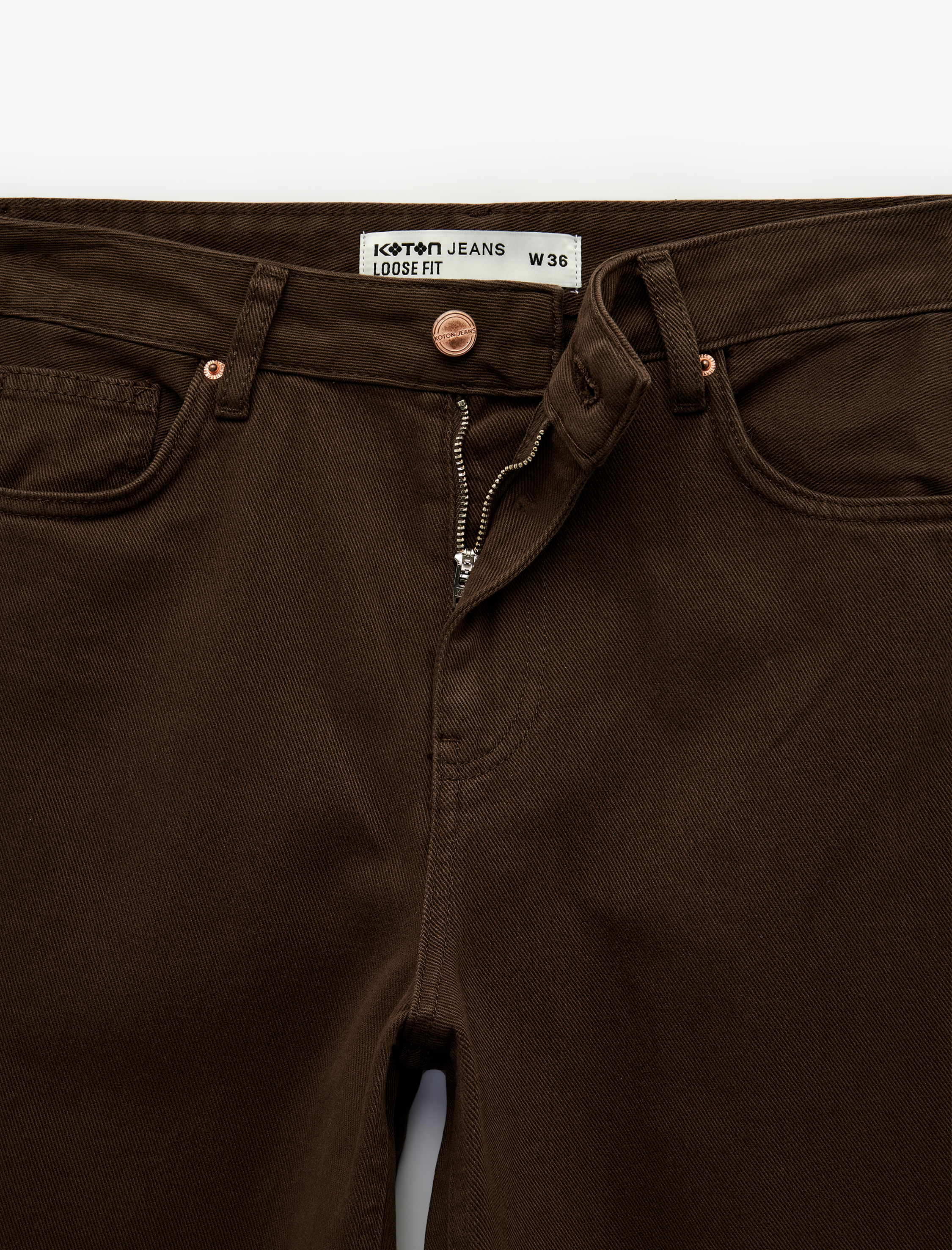   Pamuklu Düşük Bel Bol Kesim Denim Pantolon - Loose Straight Fit Jean