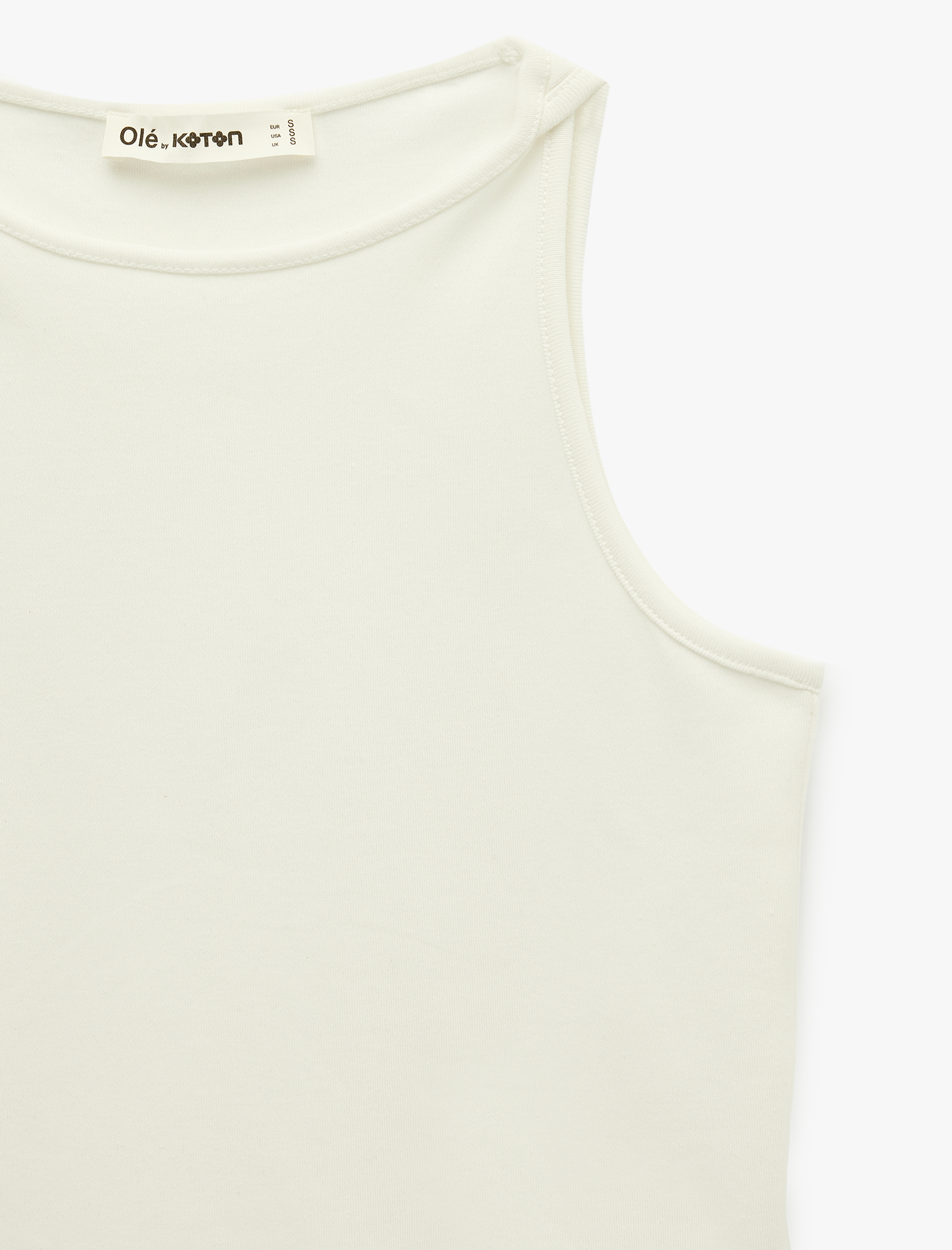   Pamuklu Bisiklet Yaka Slim Fit Kolsuz Bluz