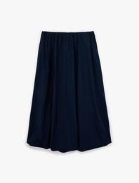 Pamuklu Poplin Midi Boy Balon Etek