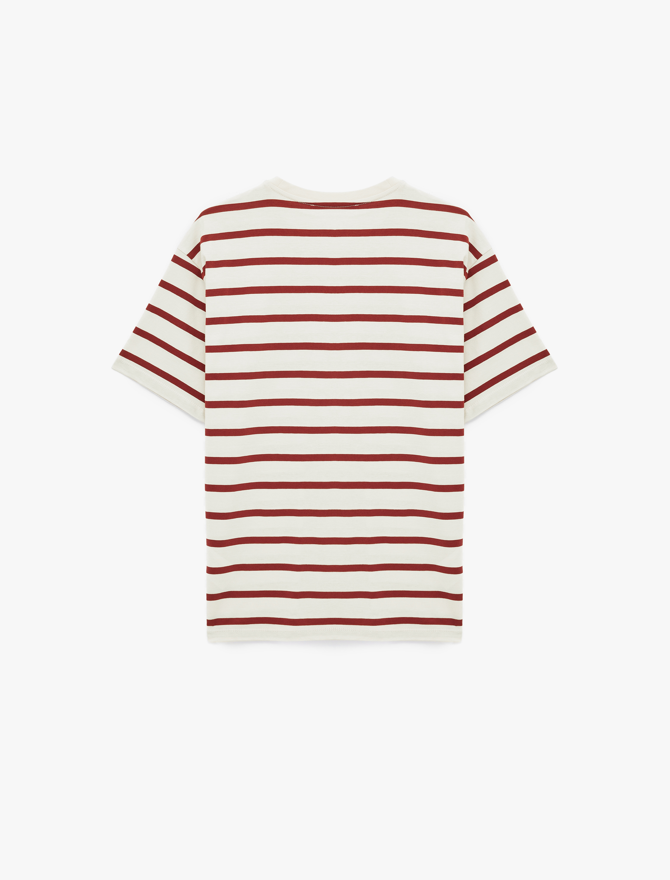   Pamuklu Kısa Kollu Bisiklet Yaka Basic Tişört