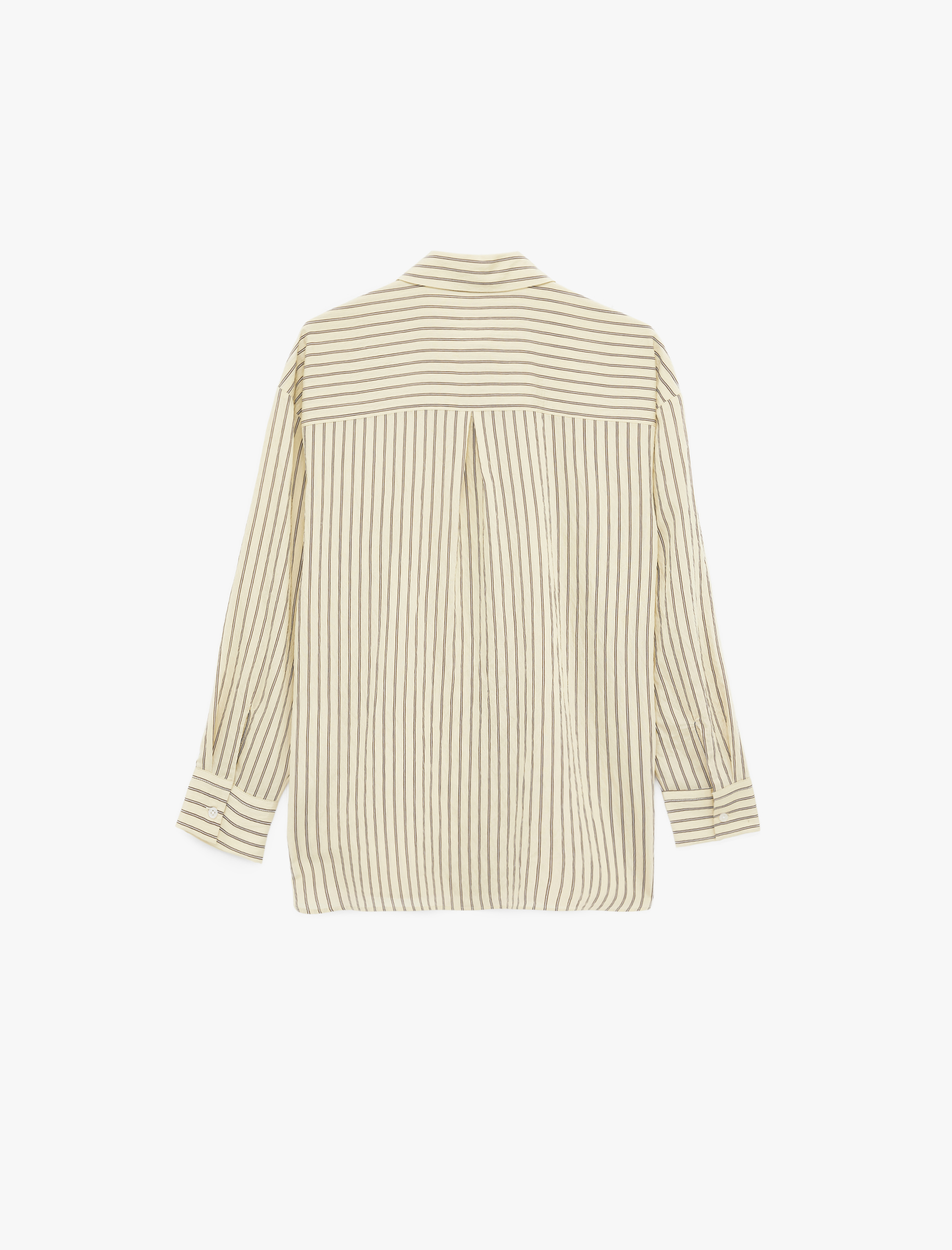   Klasik Yaka Düğmeli Uzun Kollu Oversize Viskon Gömlek