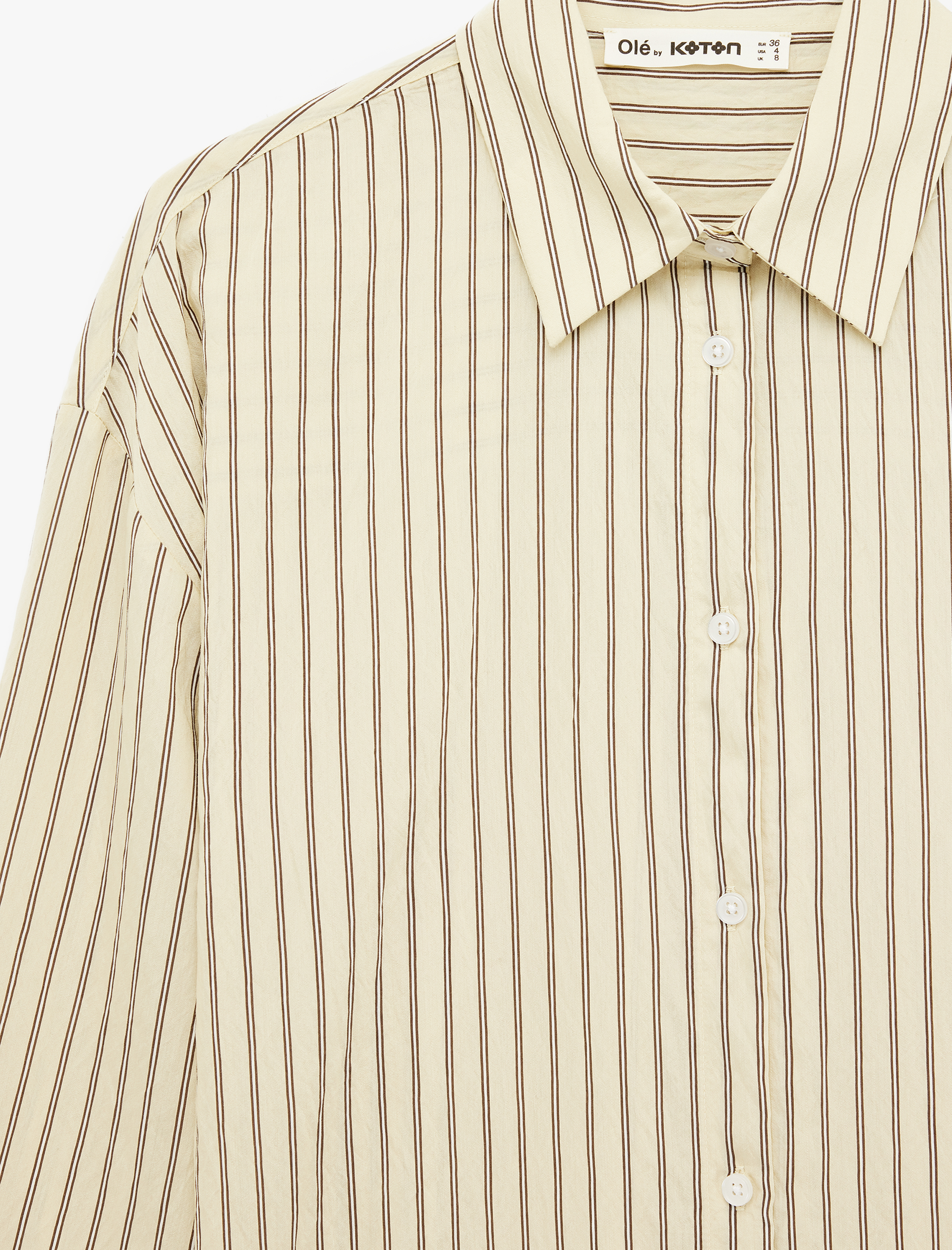   Klasik Yaka Düğmeli Uzun Kollu Oversize Viskon Gömlek